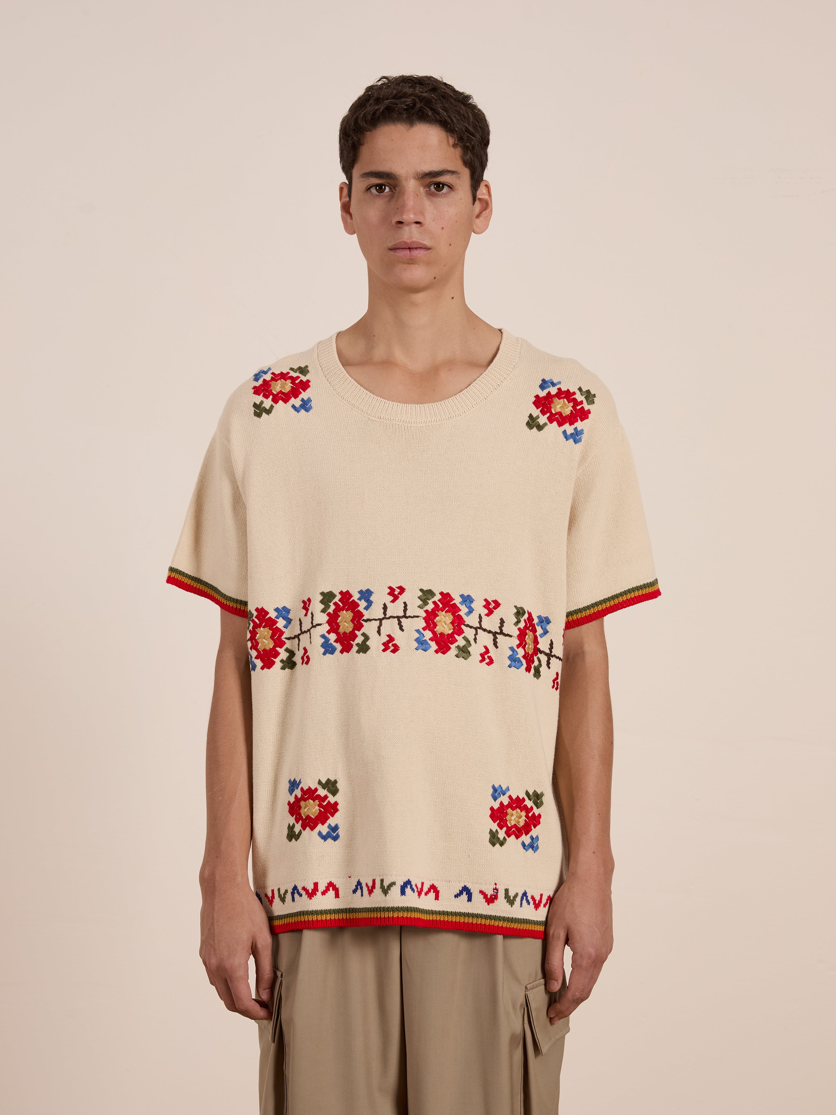 Knit Flower Petal Tee | Modern Menswear by yycbvcnbmmnbm