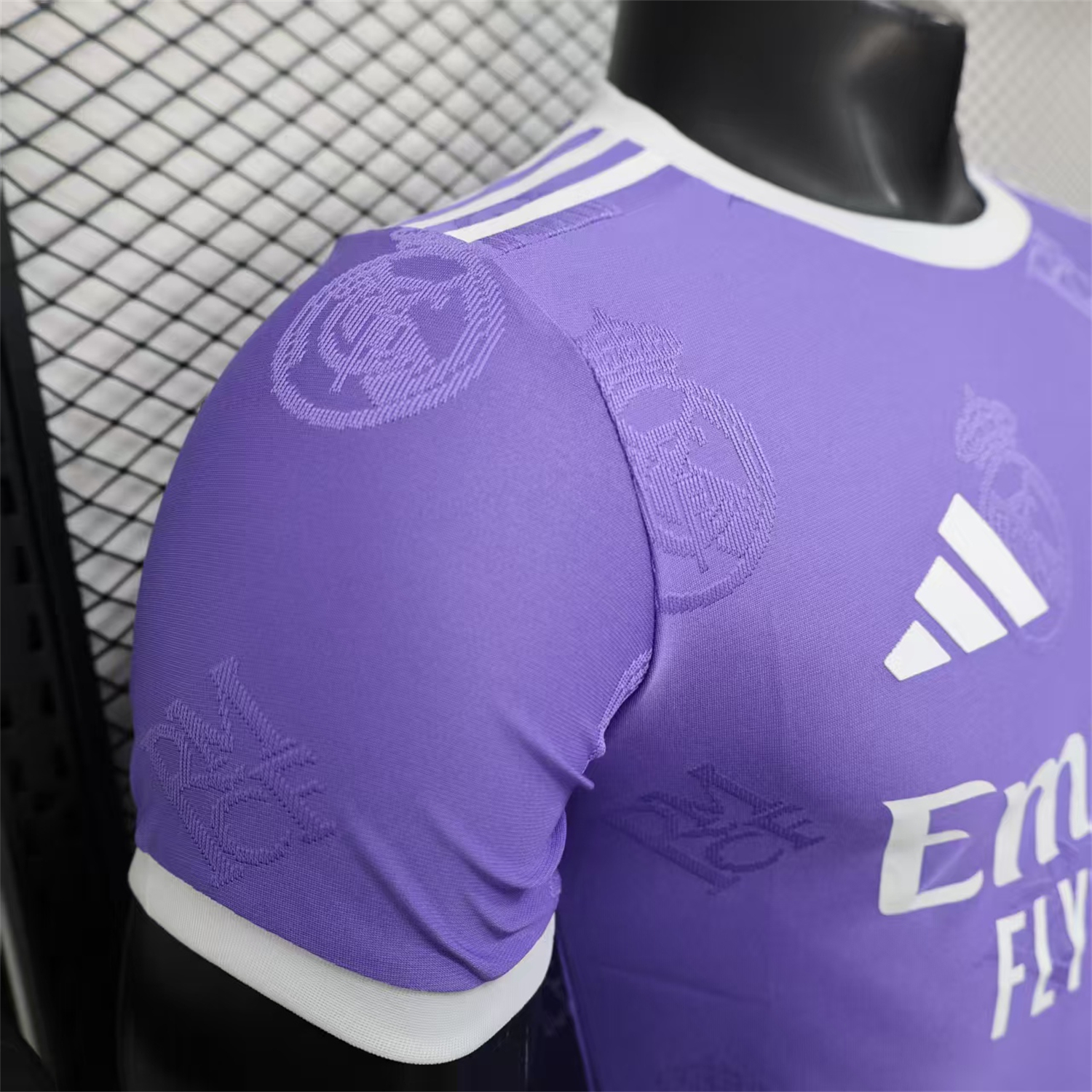 AlphaJersey-Real Madrid 25-26 Purple Team Logo Jacquard Special Jersey - Player Version