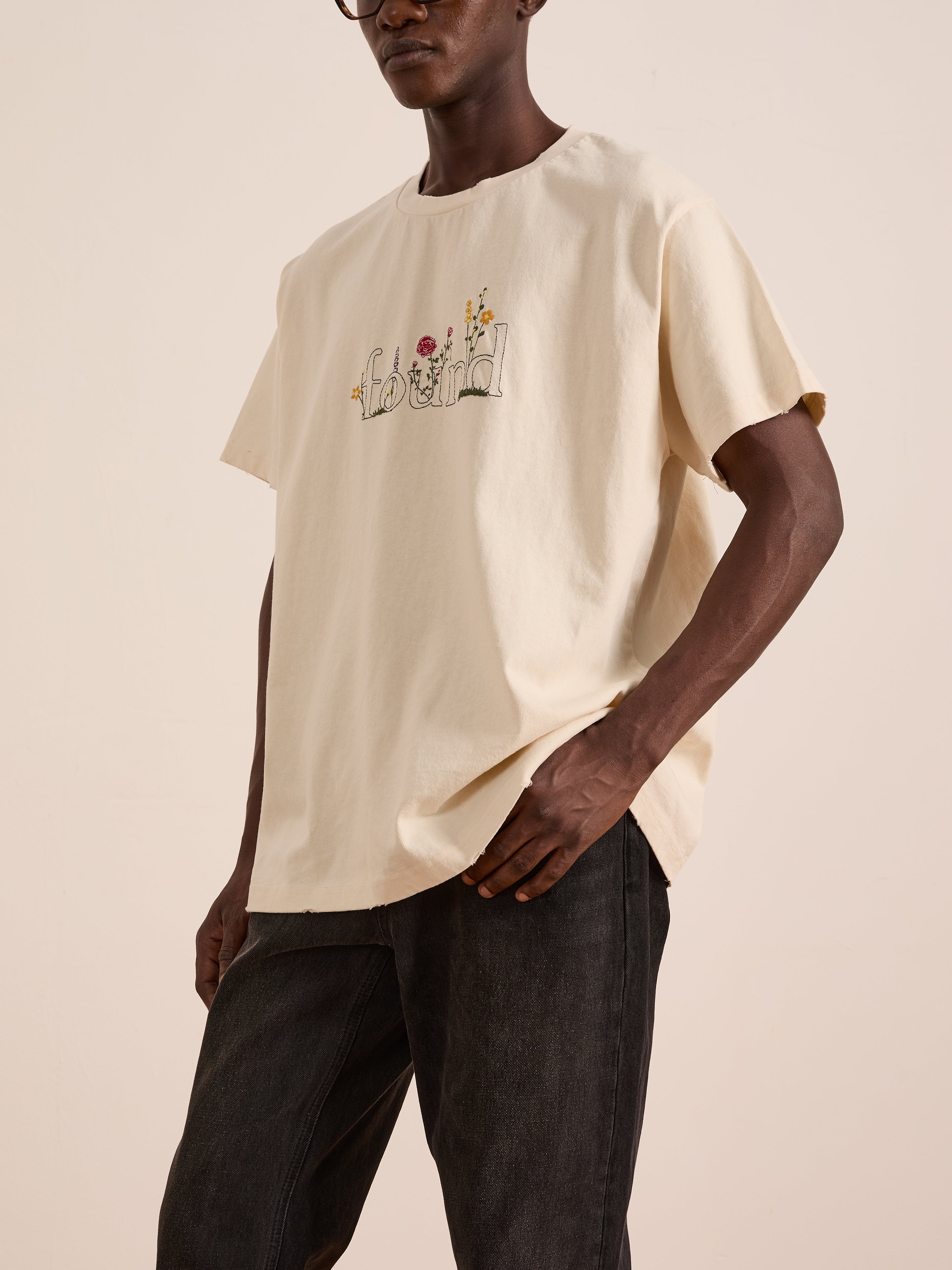 Found Logo Flower Tee | Modern Menswear by yycbvcnbmmnbm
