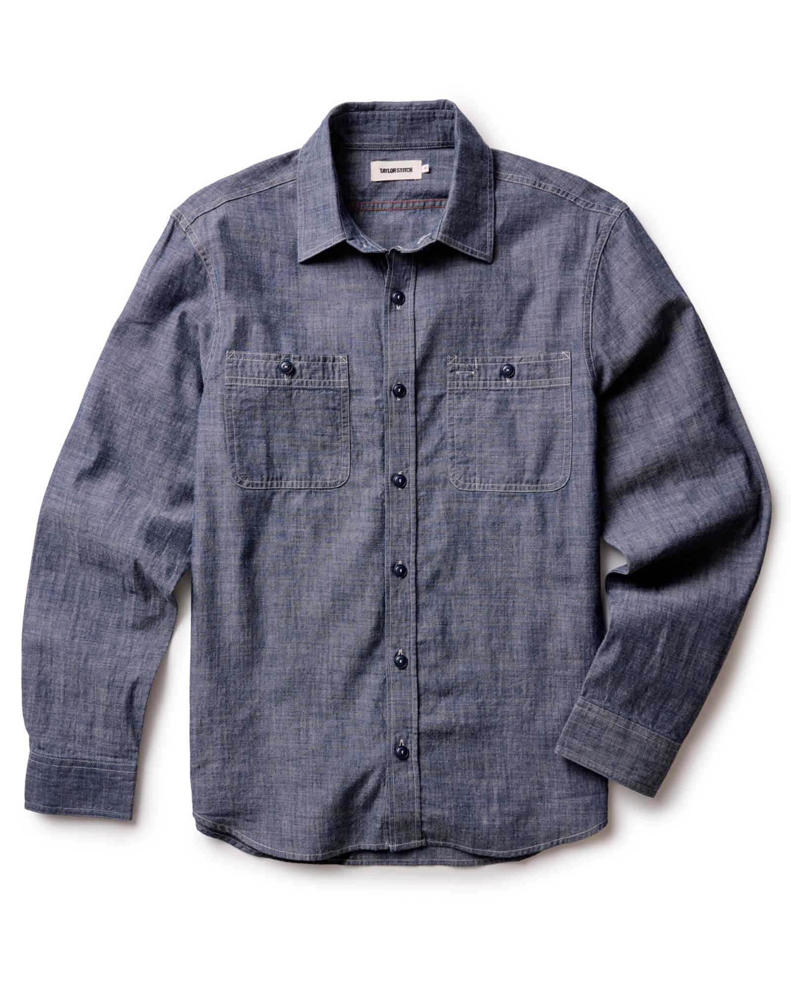 The Foundry Shirt in Rinsed Indigo Chambray | Modern Menswear by yycbvcnbmmnbm