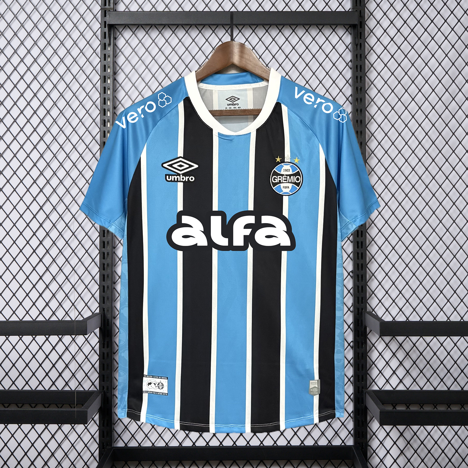 AlphaJersey-Gremio 25-26 Home Jersey With Sponsors - Fans Version