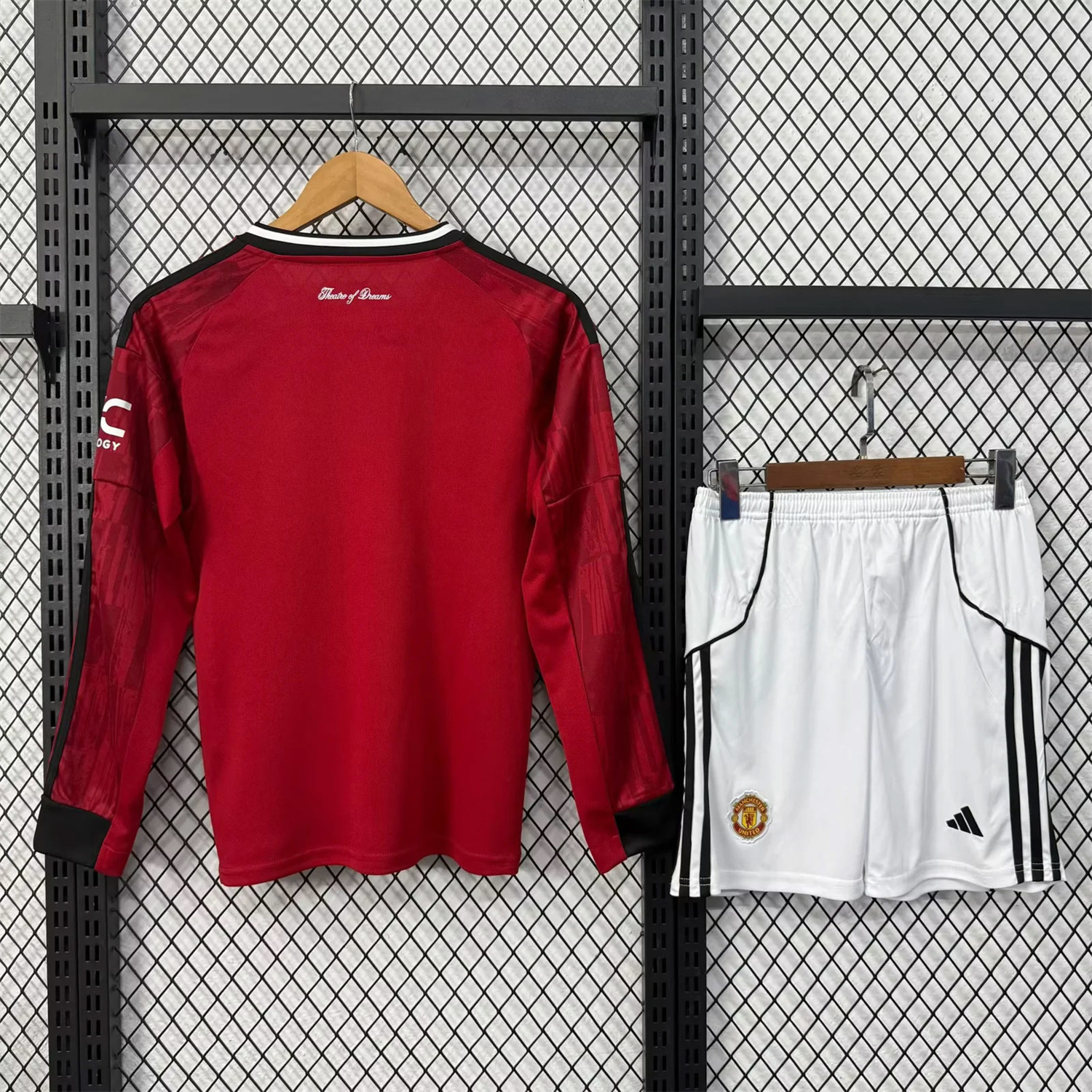 AlphaJersey-Manchester United 25-26 Home Long Sleeves Kids Kit