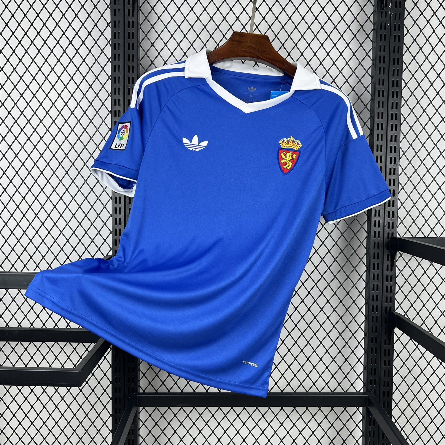 AlphaJersey-Real Zaragoza 25-26 Retro Style Blue Polo Jersey - Fans Version