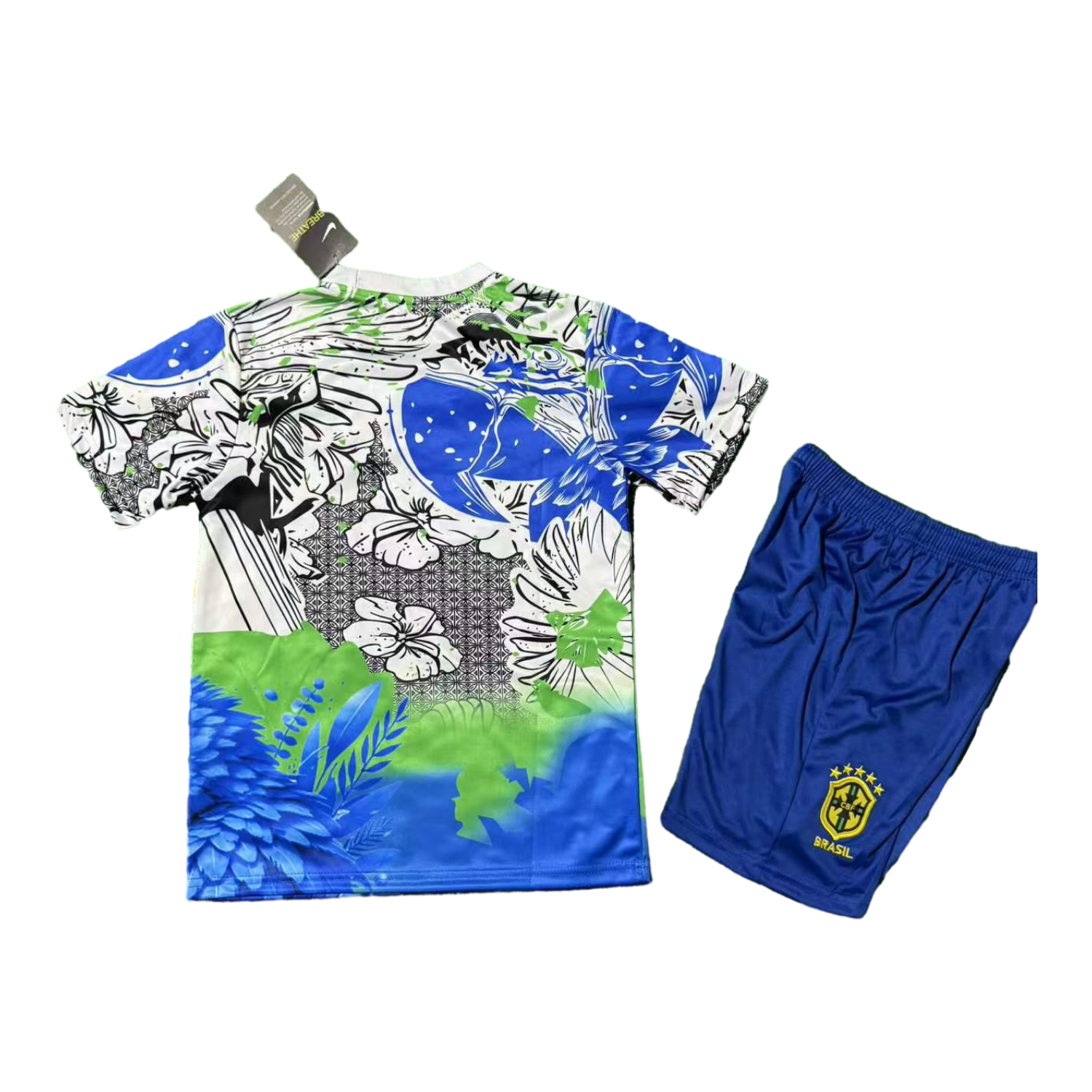 AlphaJersey-Brazil 25-26 Blue Parrot Special Kids Kit