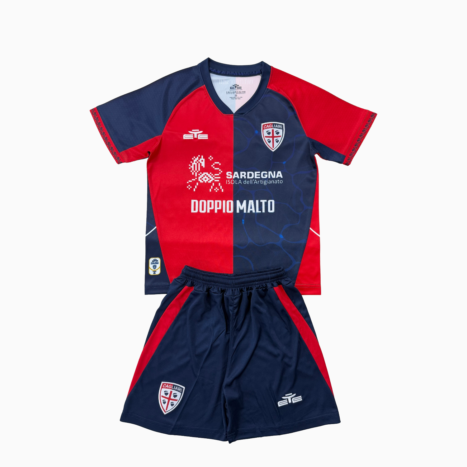AlphaJersey-Cagliari Calcio 25-26 Home Kids Kit