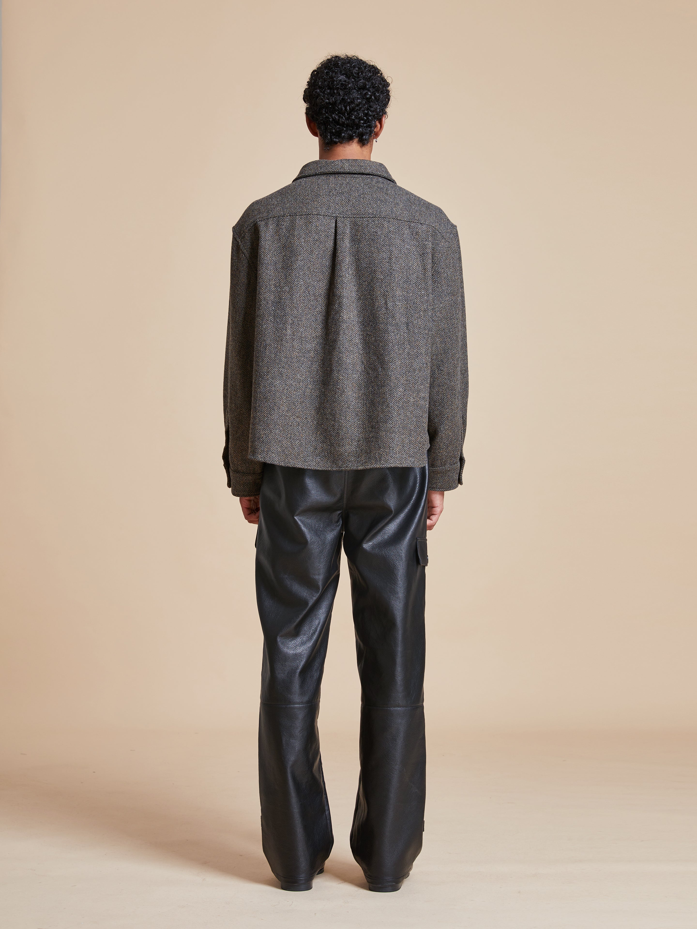 Raven Herringbone Overshirt | Modern Menswear by yycbvcnbmmnbm