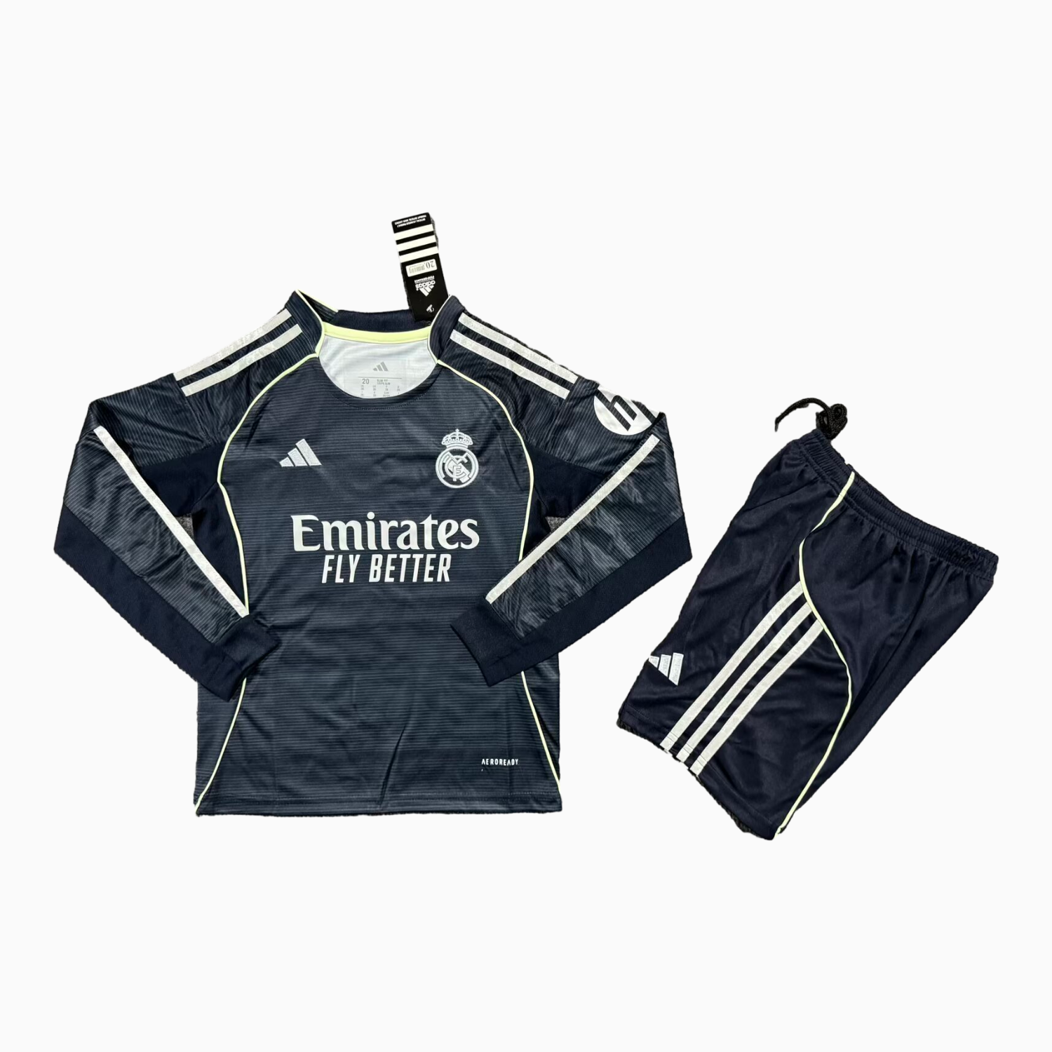 AlphaJersey-Real Madrid 25-26 Away Long Sleeves Kids Kit - Fans Version