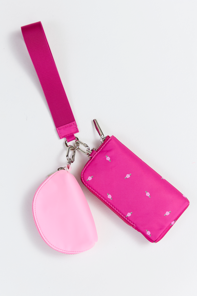 Active State Fuchsia Petal Pop Dual Pouch Wristlet DOORBUSTER | Elegant Women's Fashion by coolavocek
