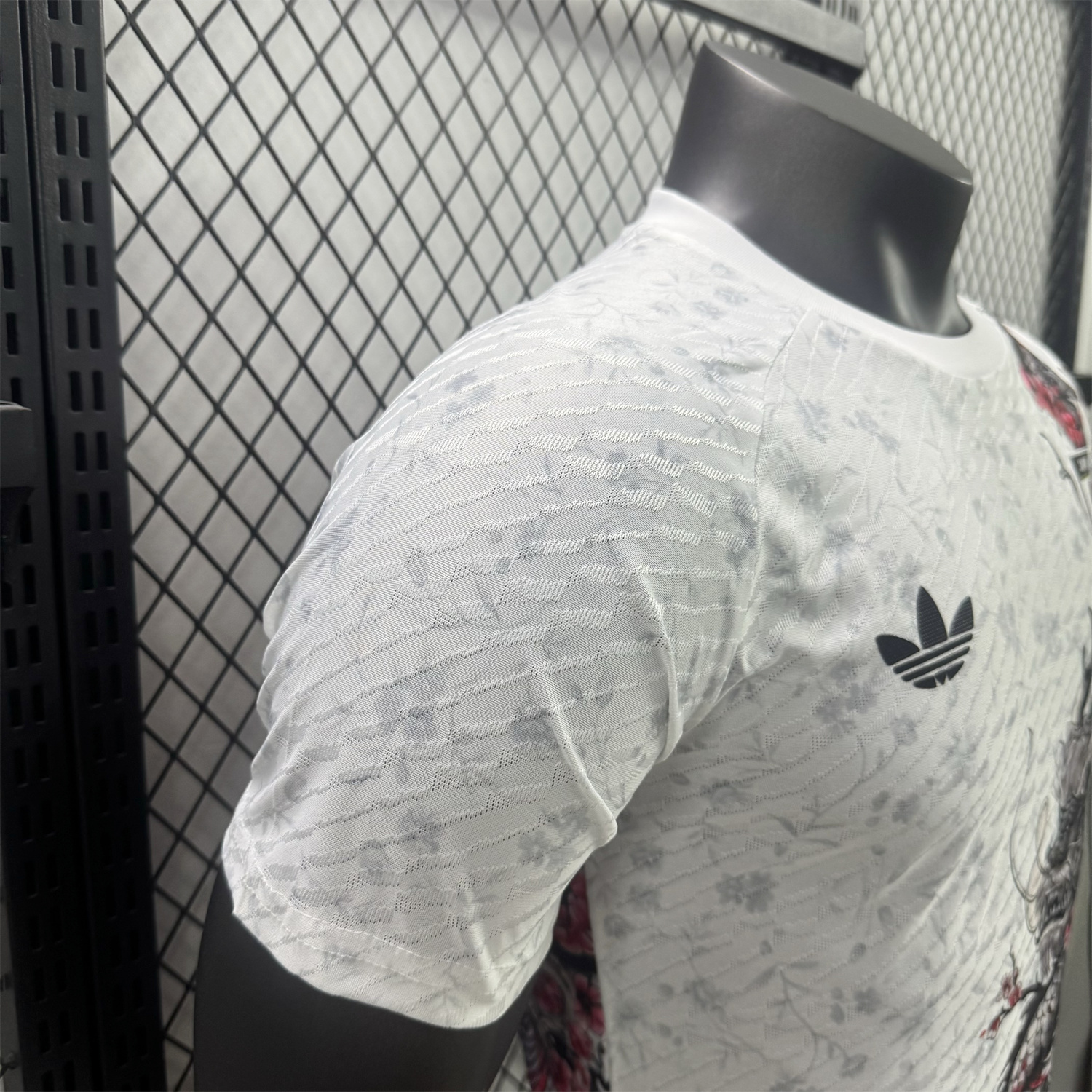 AlphaJersey-Japan 25-26 Black Dragon And Flowers White Special Jersey - Player Version