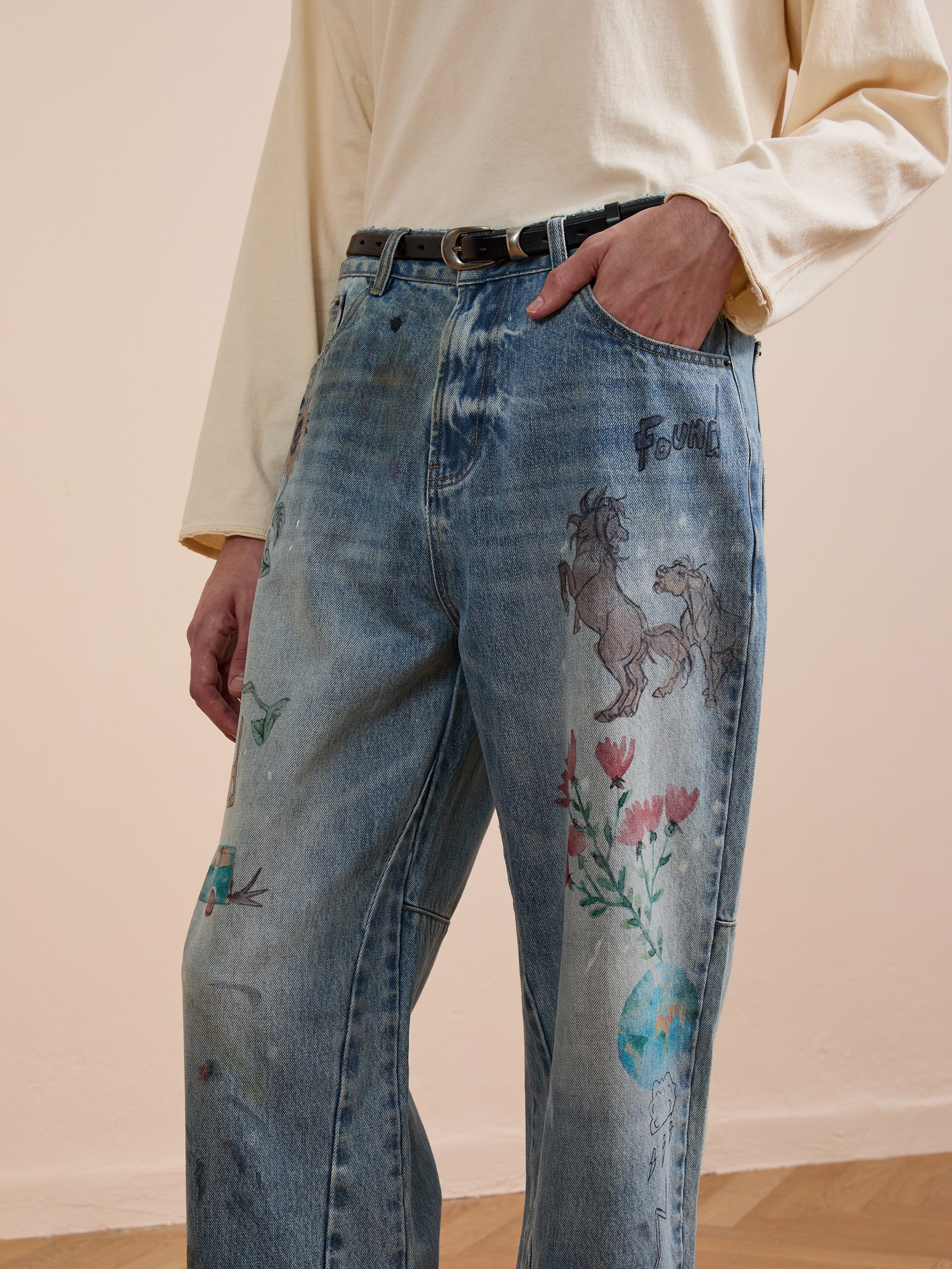 Hand Art Jeans | Modern Menswear by yycbvcnbmmnbm