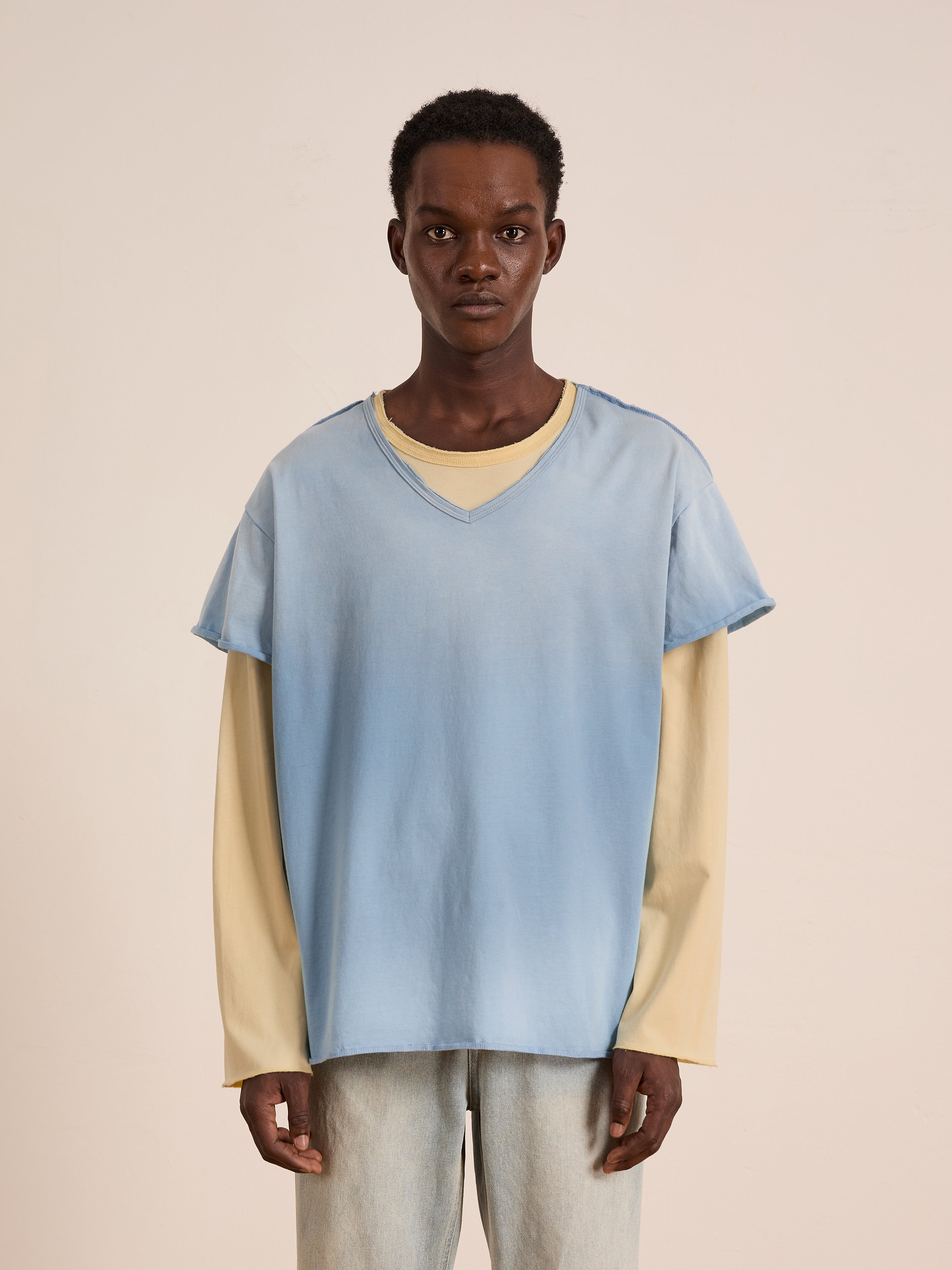 Double Layer LS Tee | Modern Menswear by yycbvcnbmmnbm