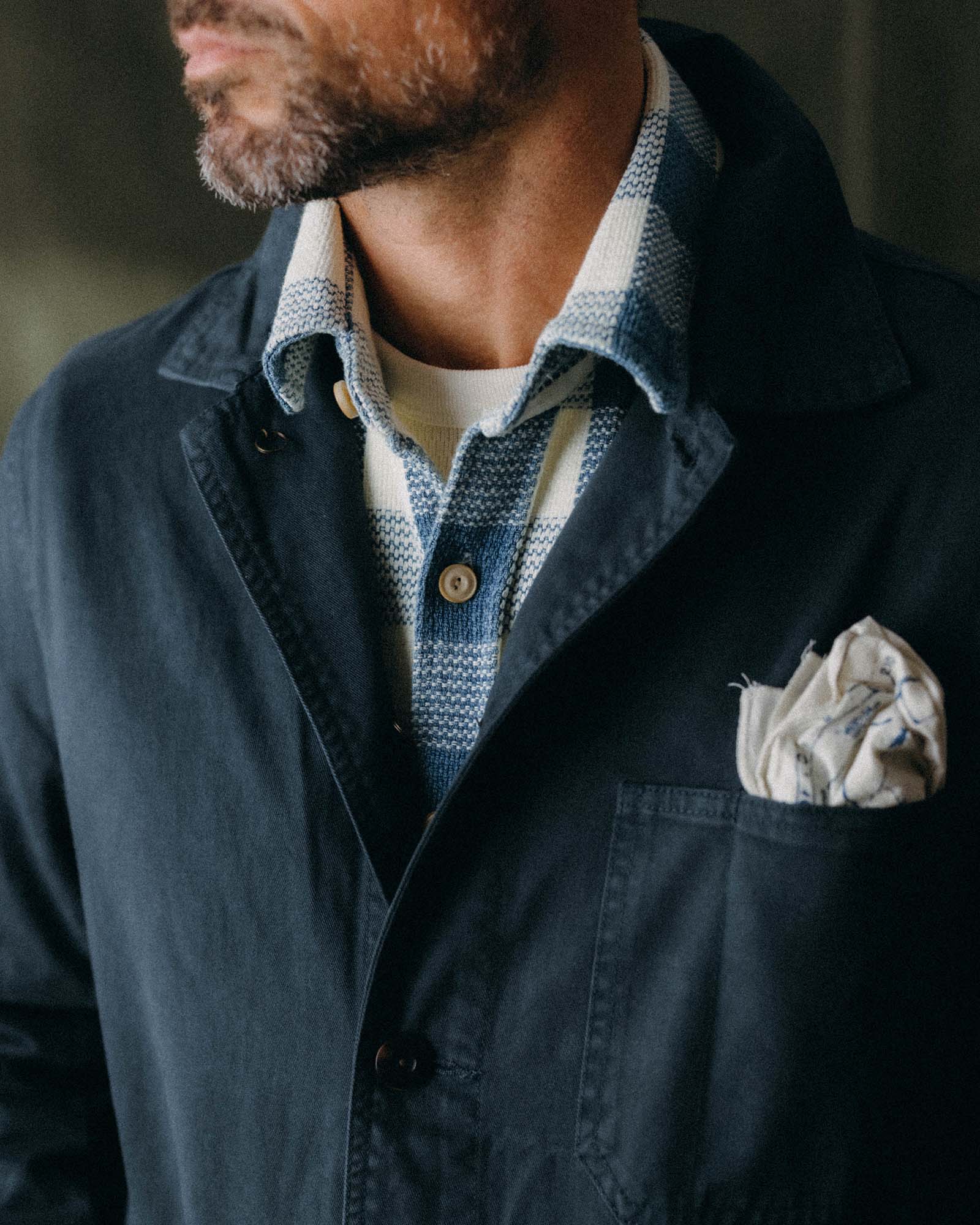 The Ojai Jacket in Organic Navy Foundation Twill | Modern Menswear by yycbvcnbmmnbm