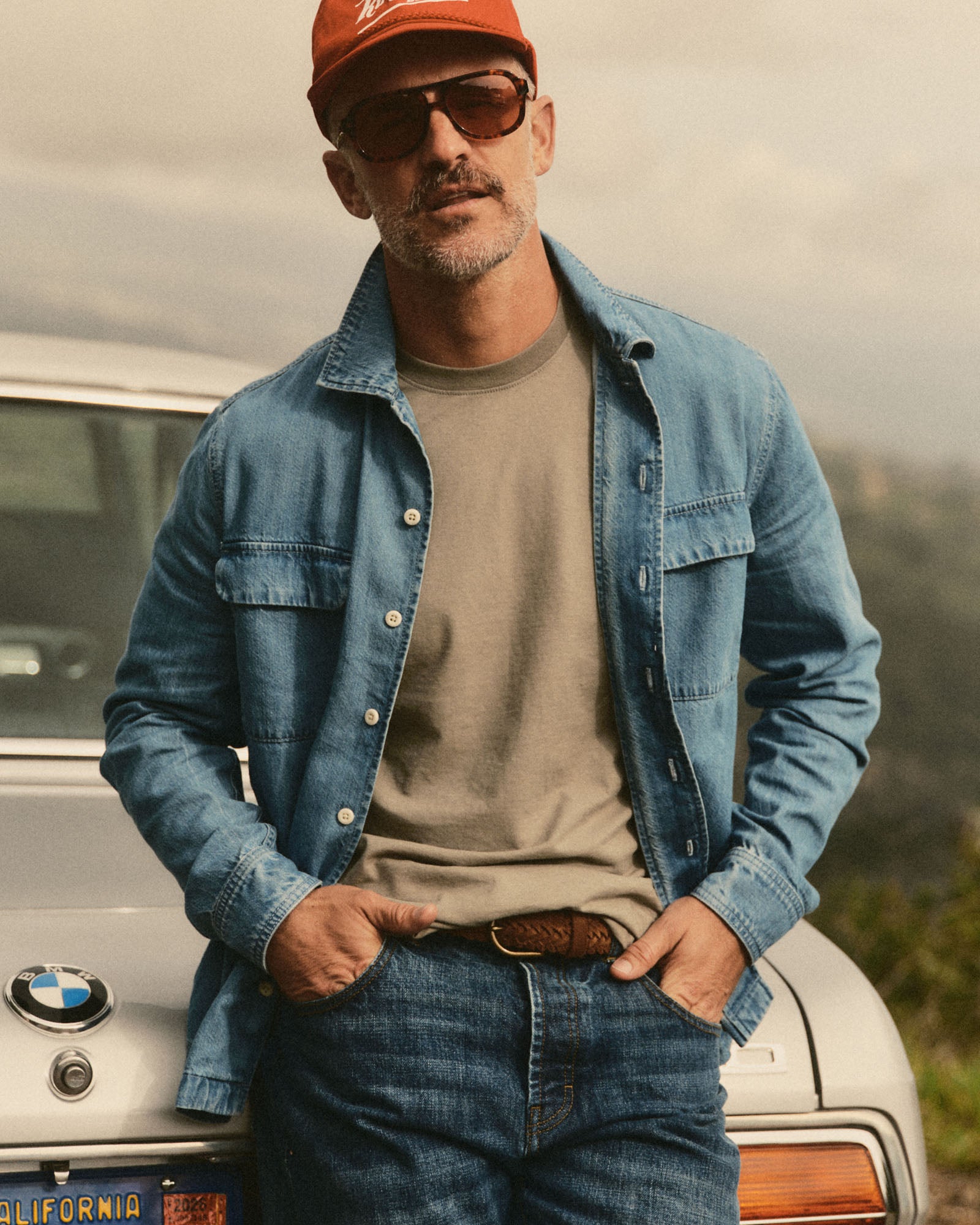 The Shore Shirt in Washed Indigo Twill | Modern Menswear by yycbvcnbmmnbm