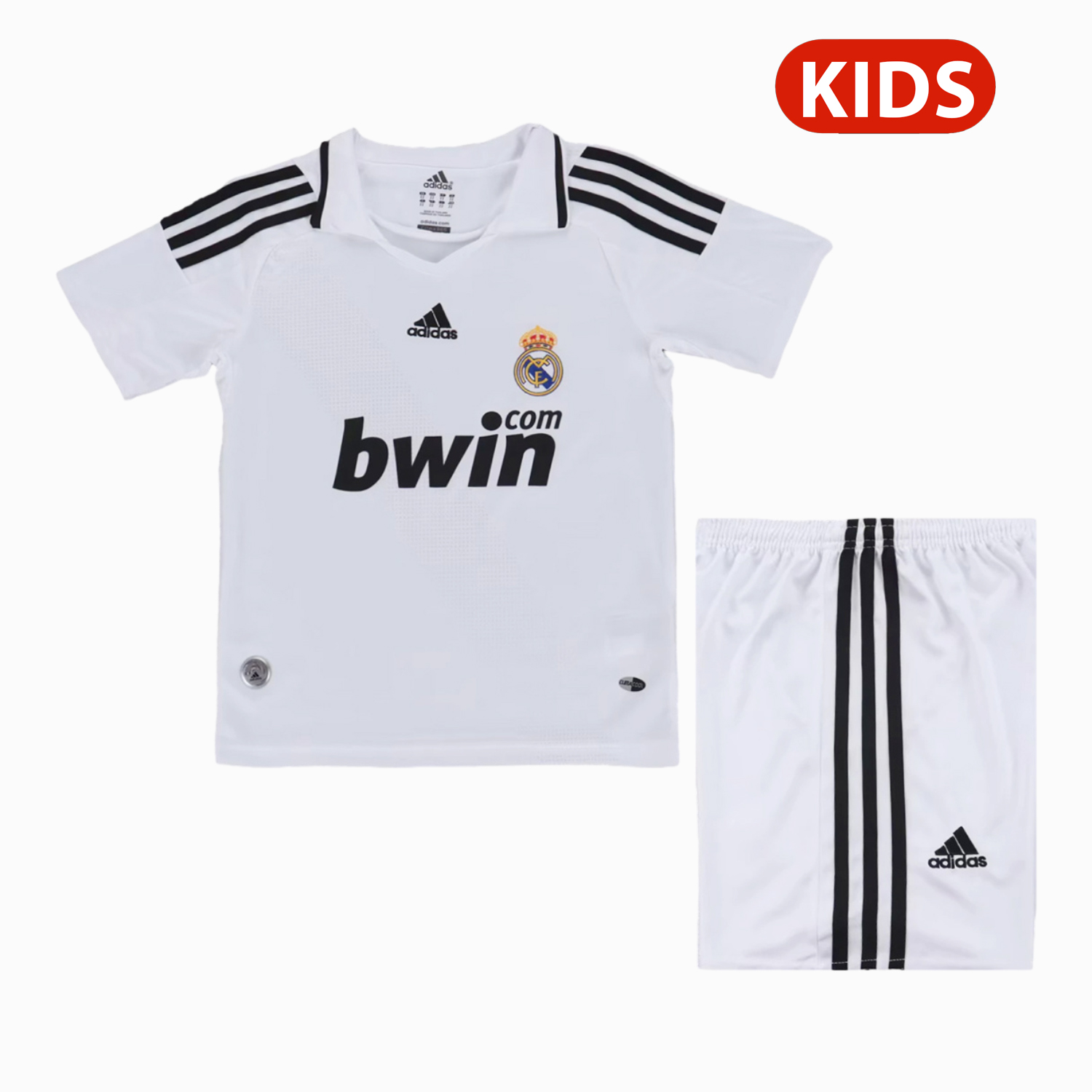 AlphaJersey-Retro Real Madrid 2008-09 Home Kids Kit