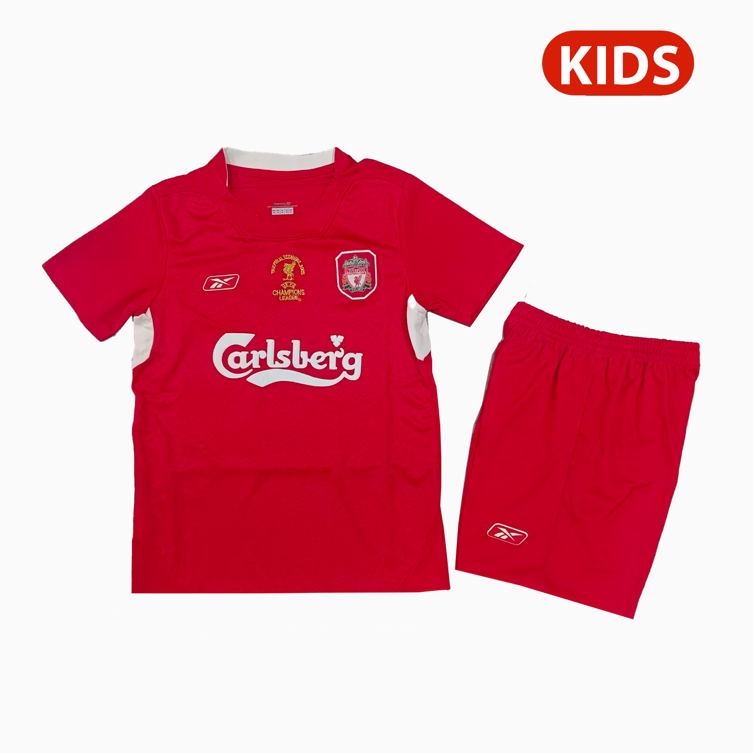AlphaJersey-Retro Liver.pool 2004-05 Home Kids Kit