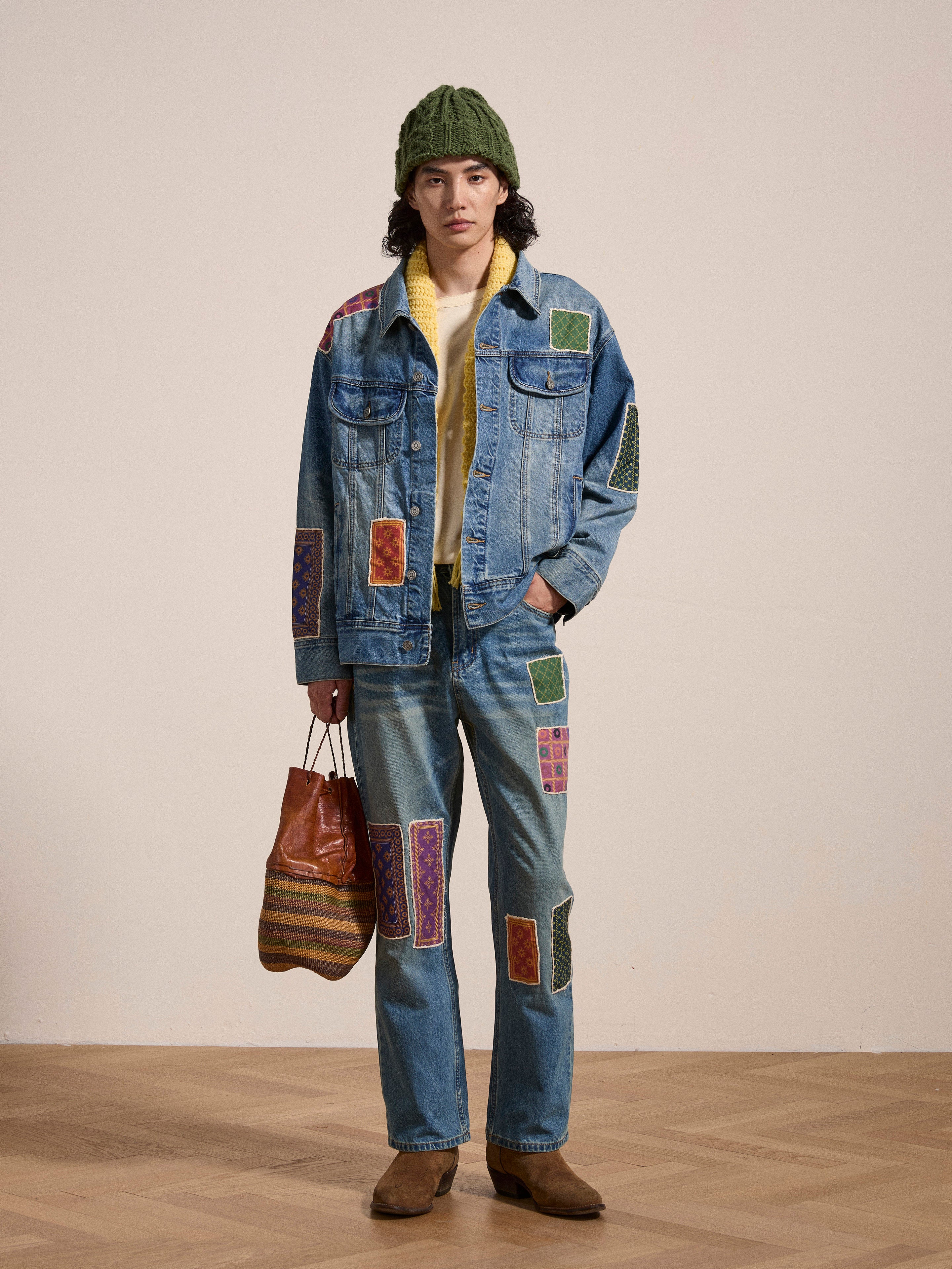Kantha Patchwork Jeans | Modern Menswear by yycbvcnbmmnbm