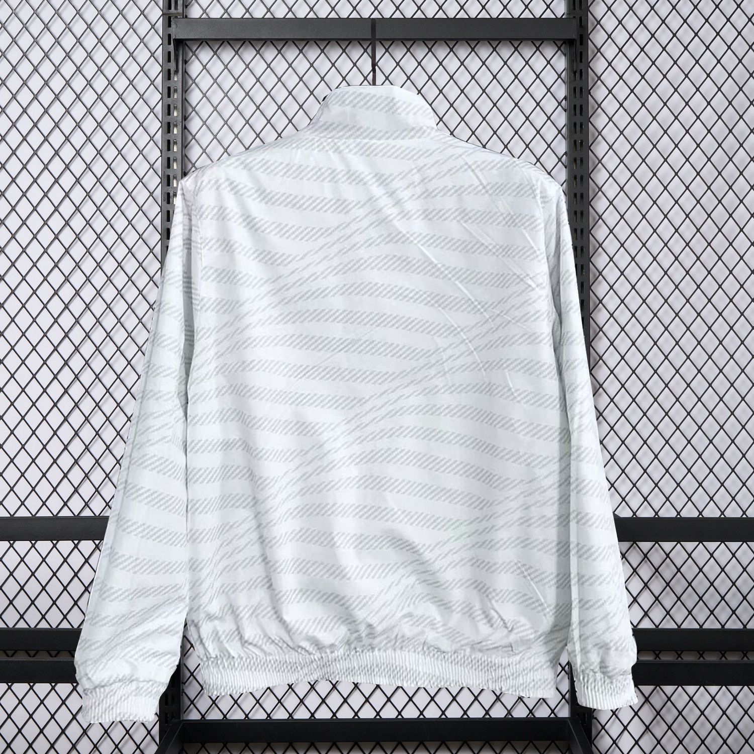 AlphaJersey-Real Madrid 25-26 Windbreaker Jacket - White And Grey