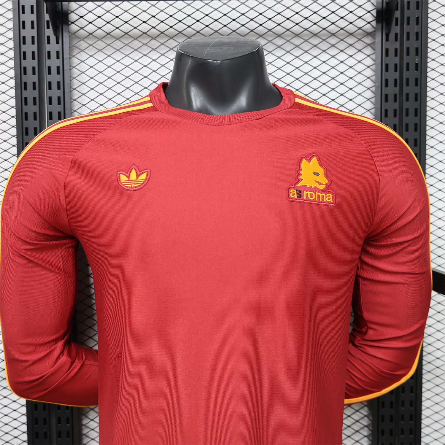 AlphaJersey-AS Roma 25-26 Retro Casual Style Red Special Long Sleeves Jersey - Player Version