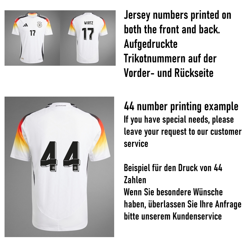 AlphaJersey-Germany 2024 Home Long Sleeve Jersey - Player Version