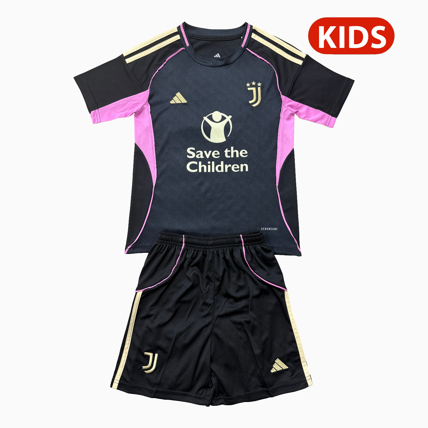 AlphaJersey-Juventus 25-26 Black Concept Kids Kit