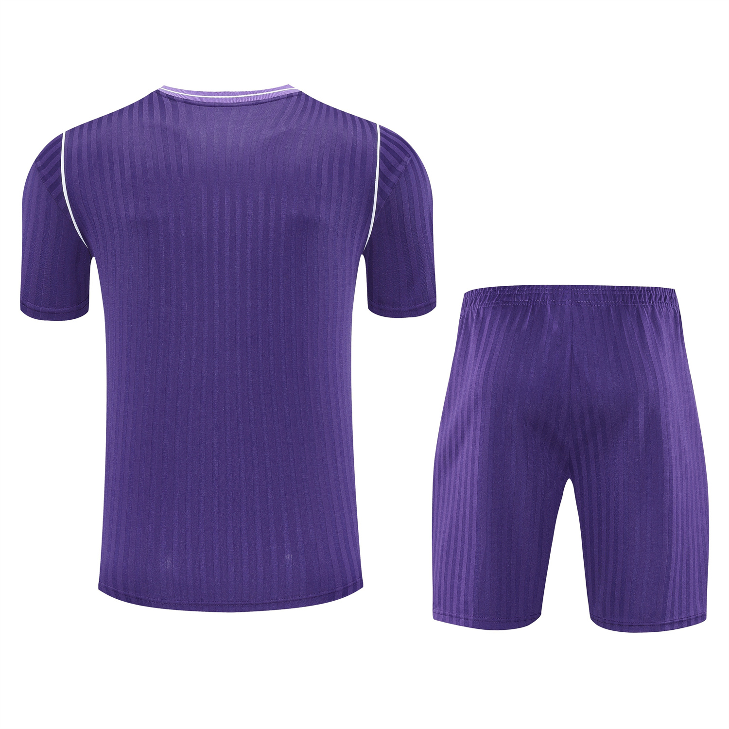 AlphaJersey-Real Madrid 25-26 Short-Sleeve Training Set - Pure Purple Top & Purple Shorts