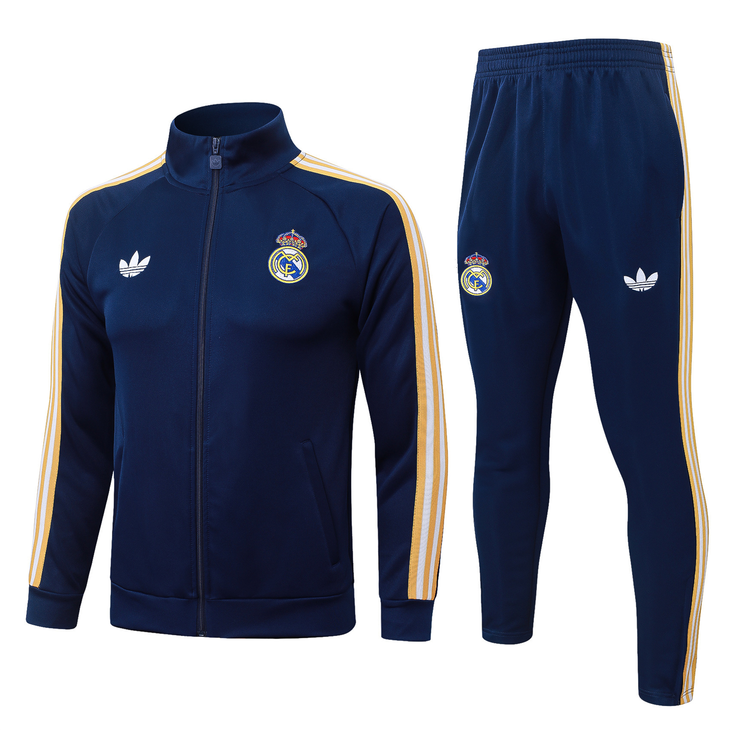 AlphaJersey-Real Madrid 26-27 Long Sleeves Training Set - Dark Blue Top And Pants
