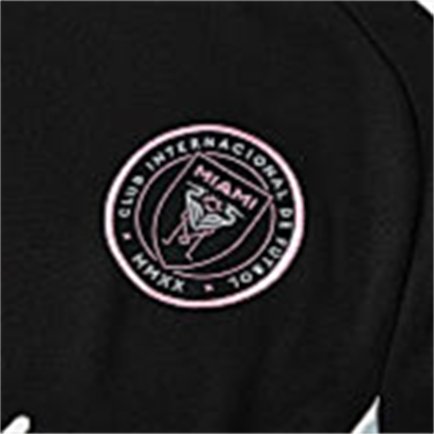 AlphaJersey-INT M.A.M 25-26 Short-Sleeve Training Set - Light Grey Stripes Black Top & Black Shorts