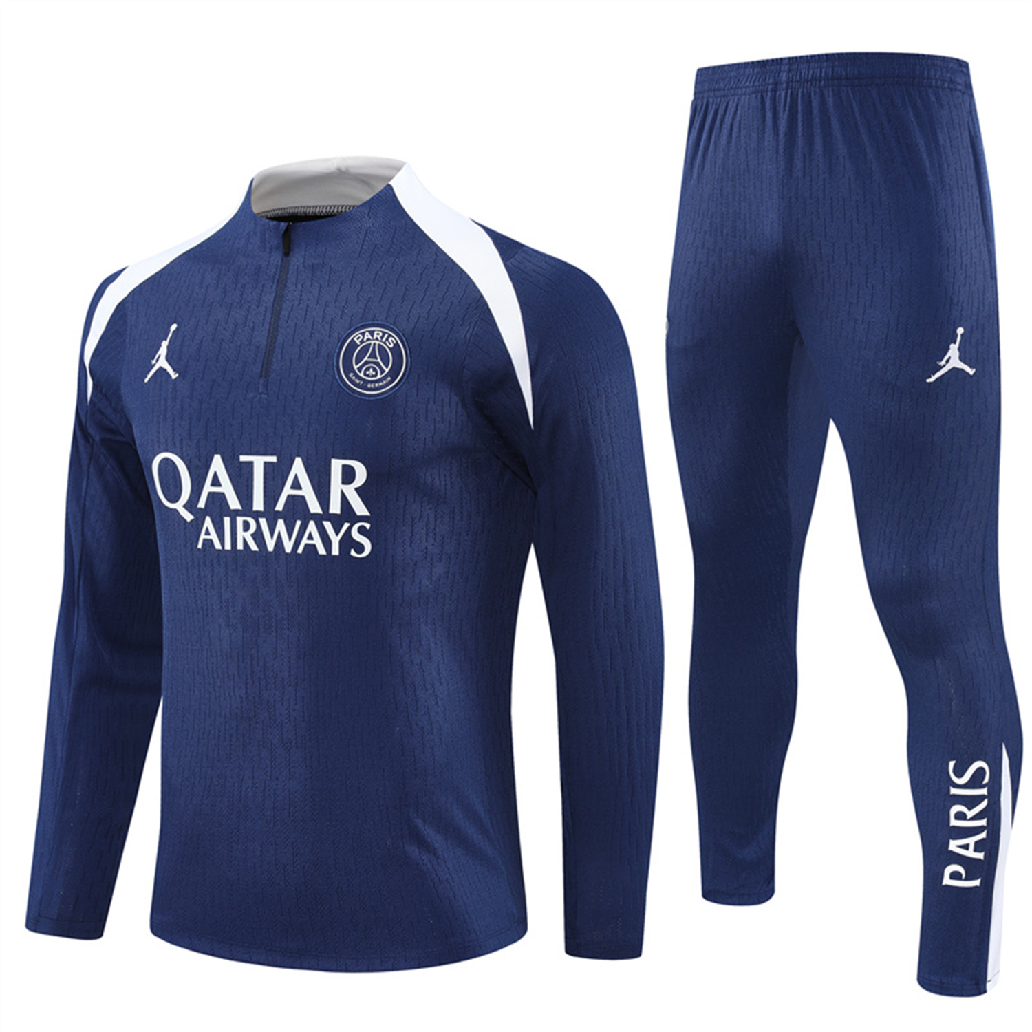 AlphaJersey-Paris Saint-Germain PSG 25-26 Long Sleeves Training Set - Royal Blue Top & Royal Blue Pants