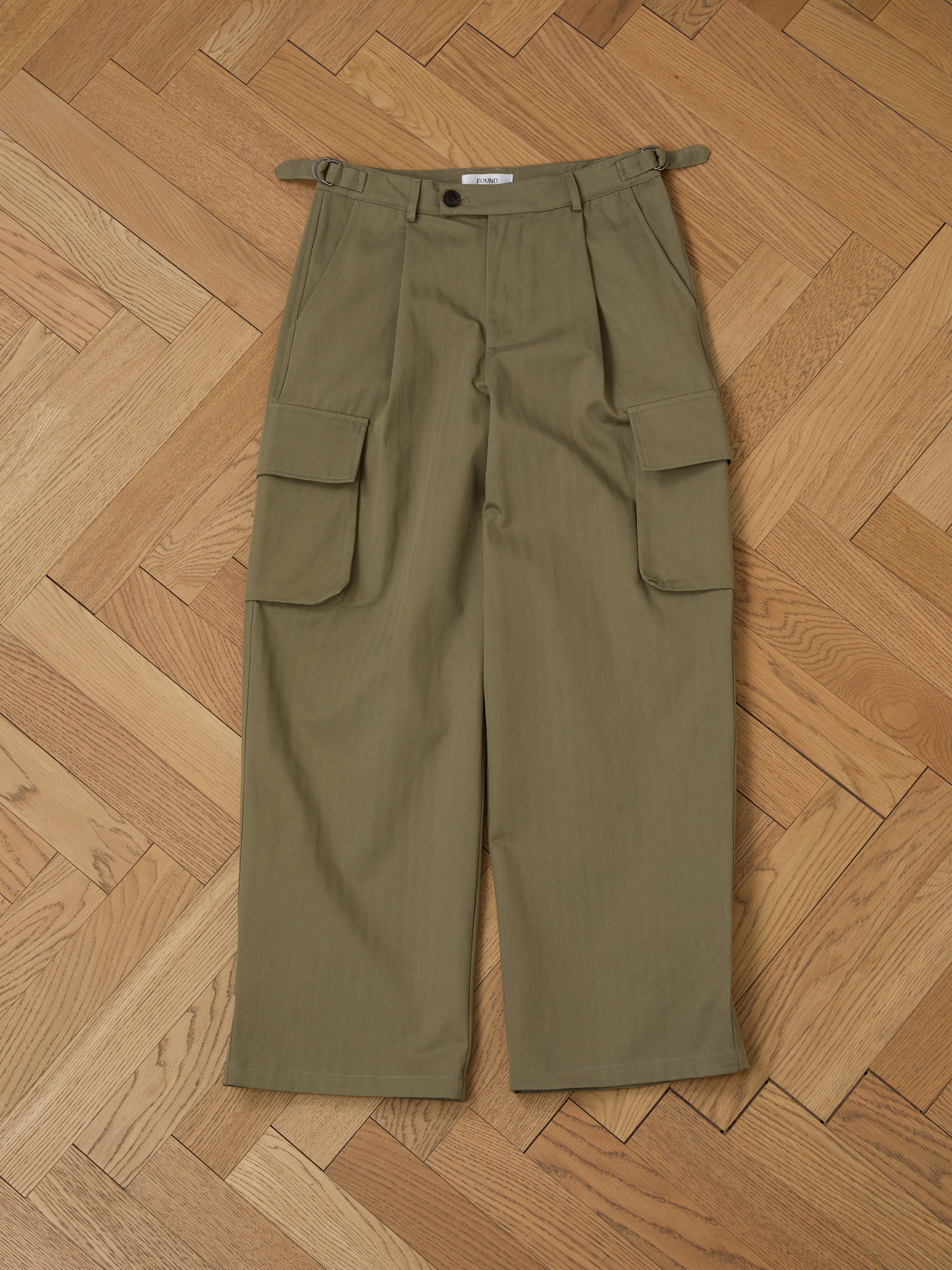 Hava Herringbone Pleated Cargo Trousers | Modern Menswear by yycbvcnbmmnbm
