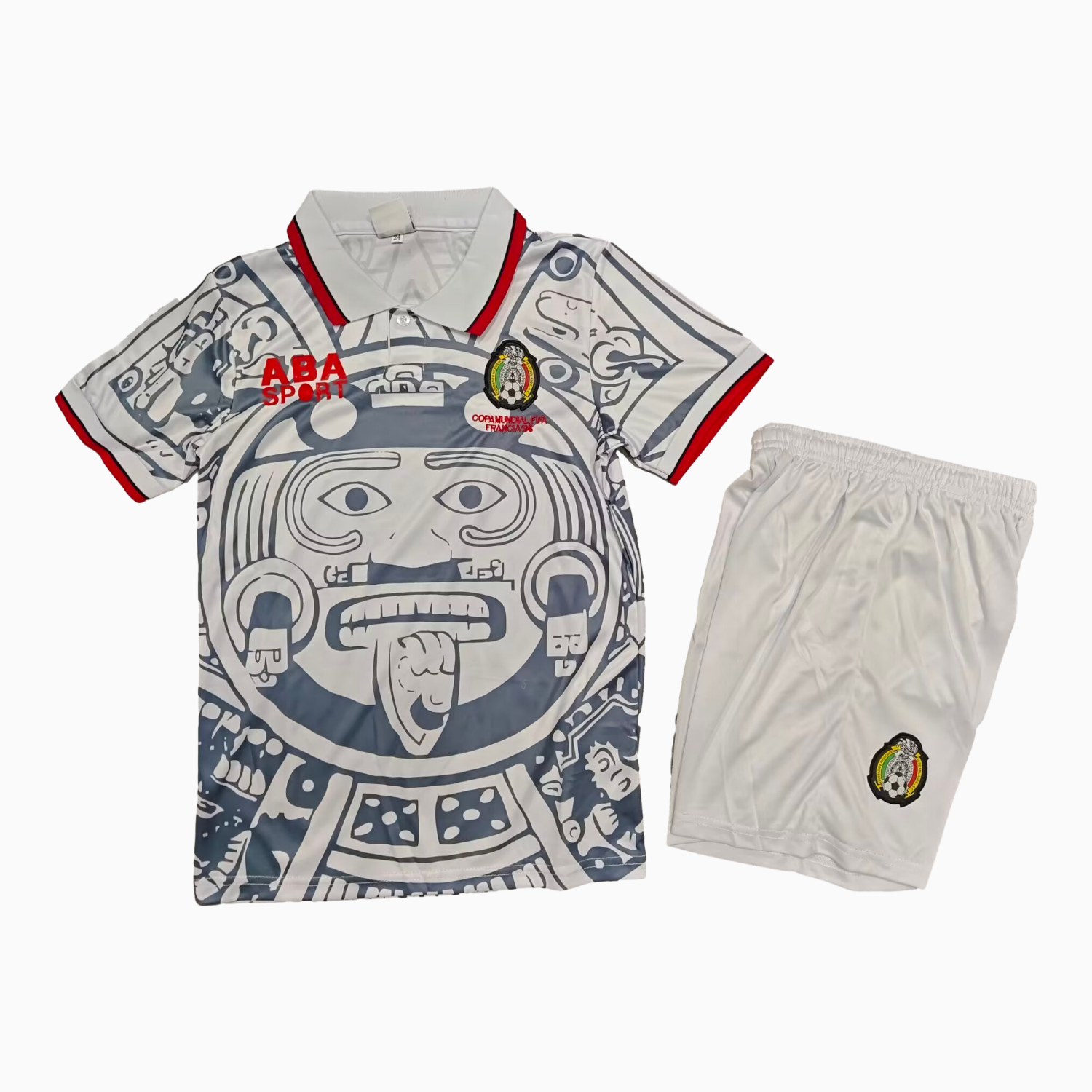 AlphaJersey-Retro Mexico 1998 Away Kids Kit