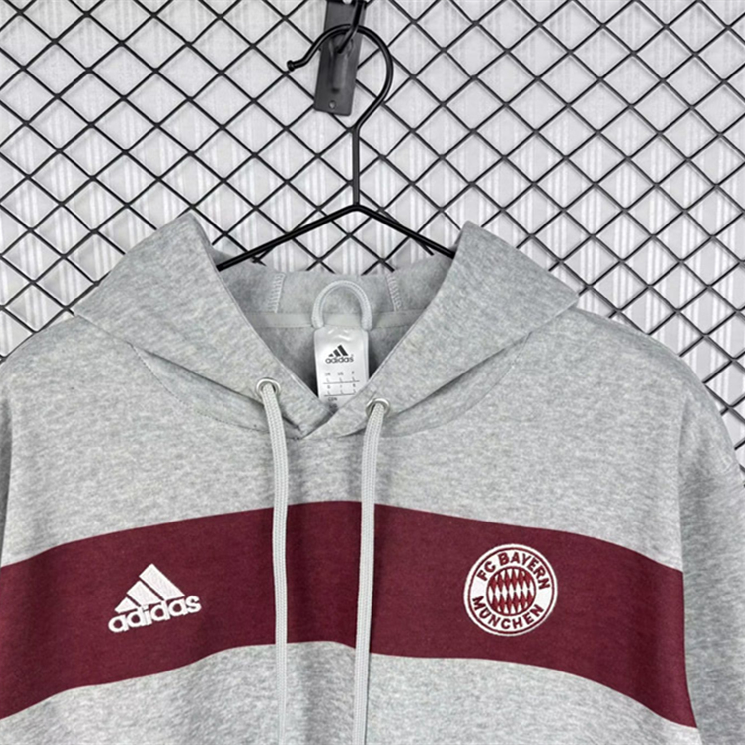 AlphaJersey-Retro Bayern Munich 2014-15 Grey Unisex Pullover Hoodie
