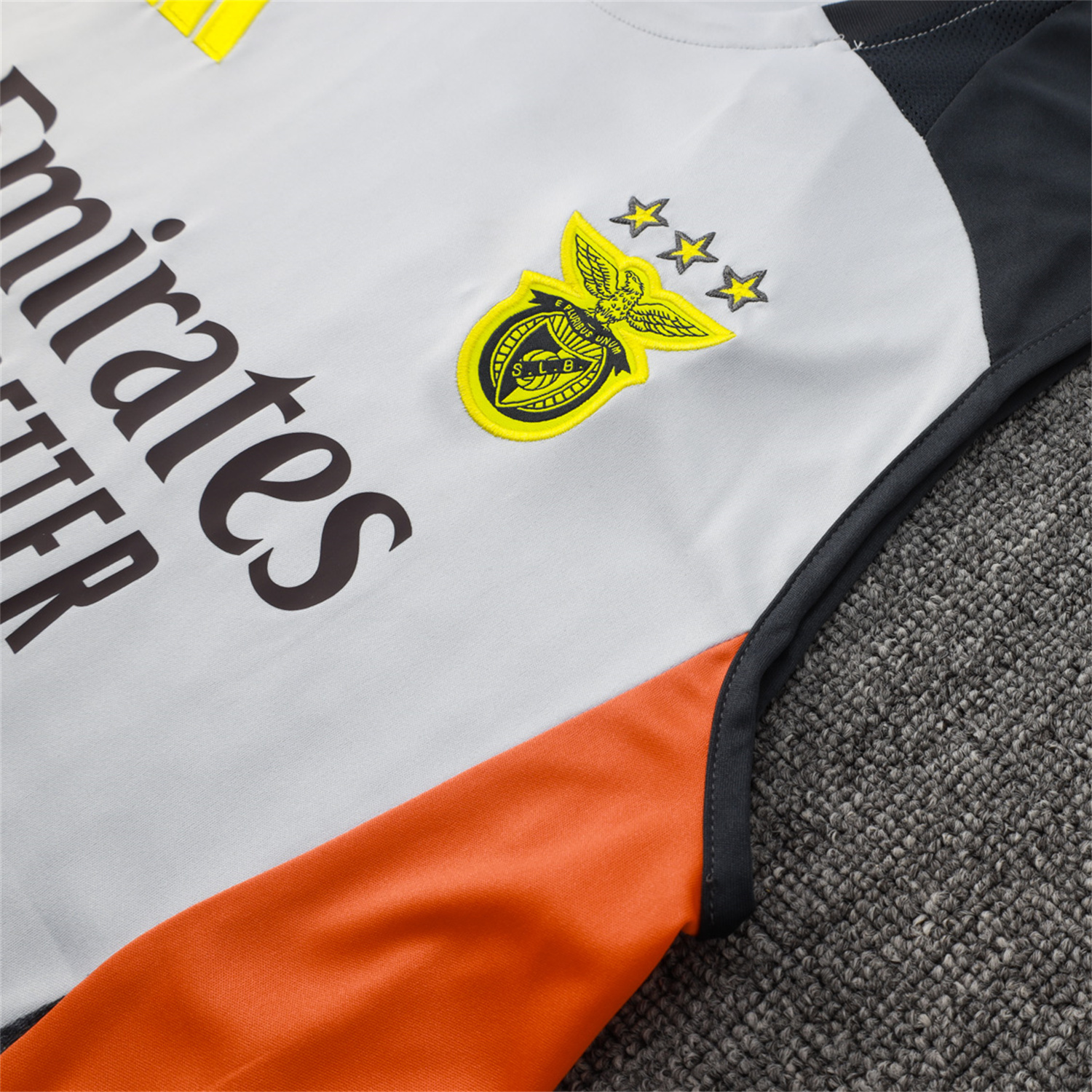 AlphaJersey-Benfica 25-26 Vest Training Set - Grey Vest and Deep Grey Shorts