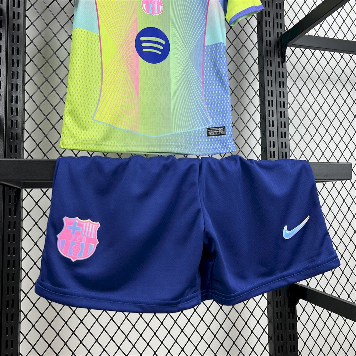 AlphaJersey-Barcelona 25-26 T90 White Lines Yellow Blue Gradient Special Kids Kit
