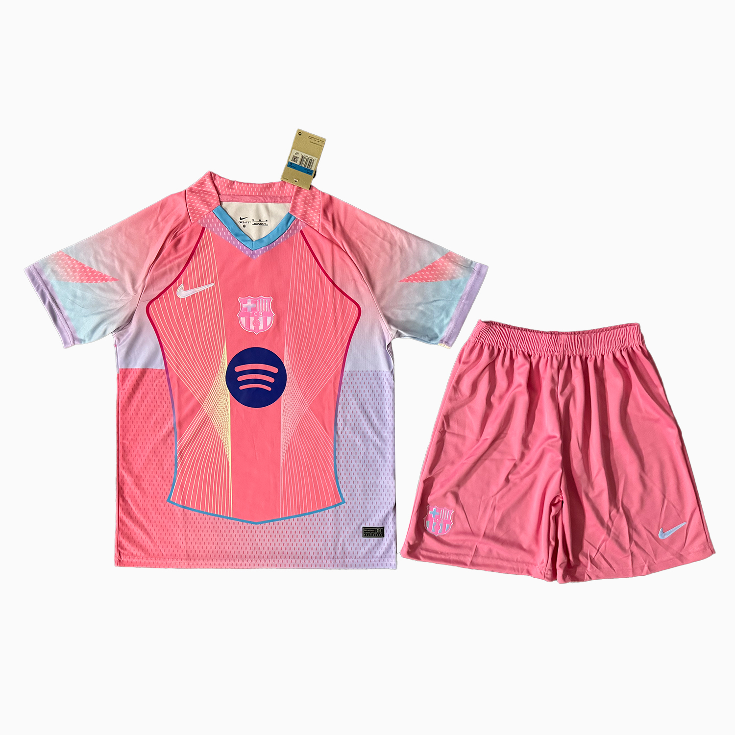 AlphaJersey-Barcelona 25-26 T90 Pink Special Men's Adult Jersey Set - Fans Version