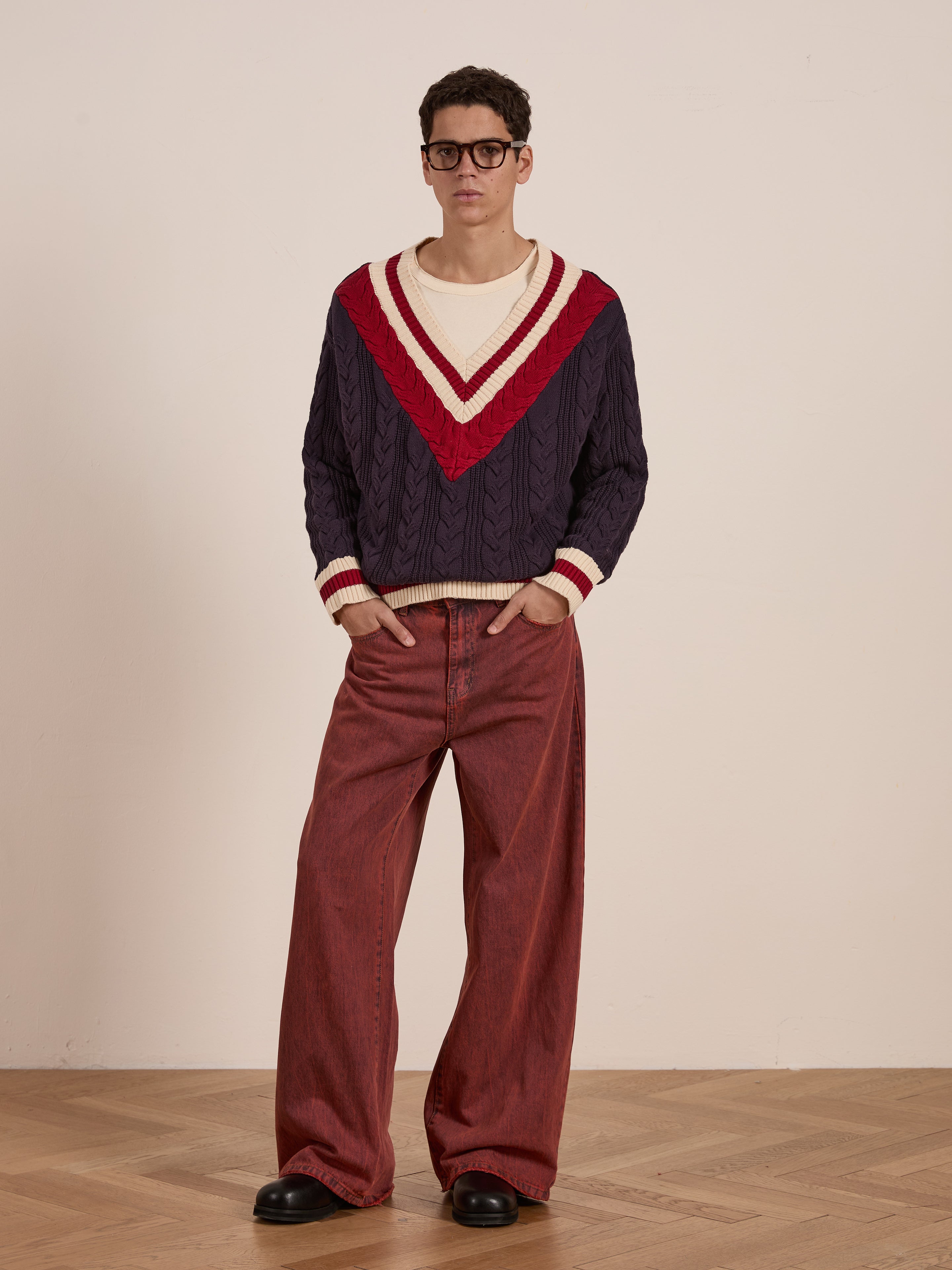 V-Neck Cricket Sweater | Modern Menswear by yycbvcnbmmnbm