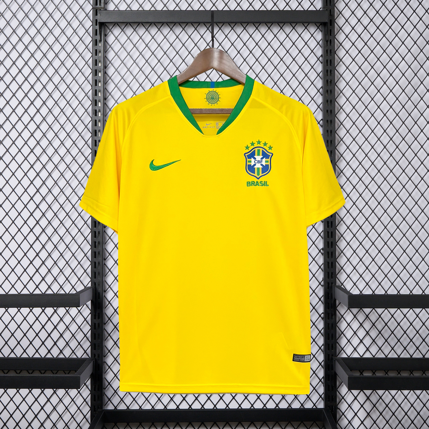 AlphaJersey-Retro Brazil 2018 Home Jersey