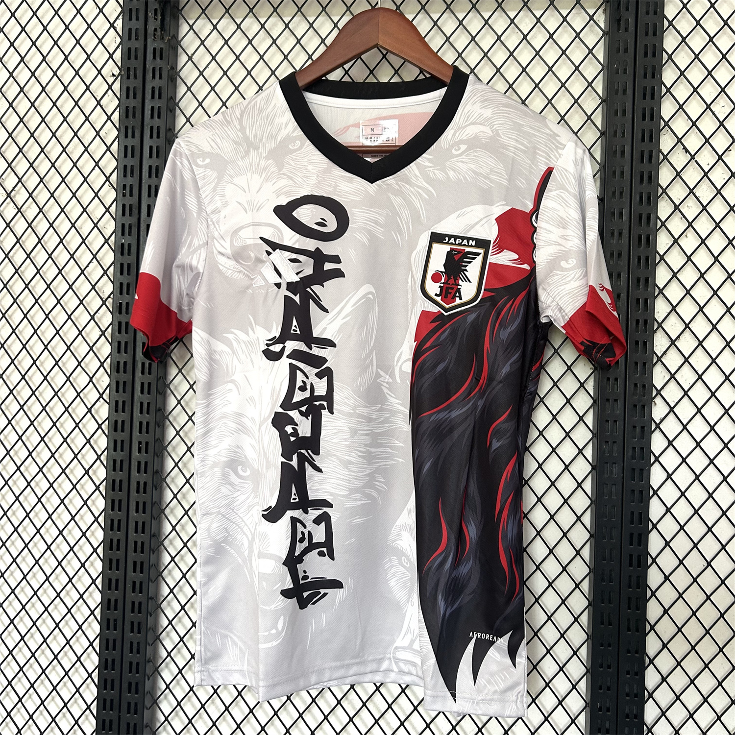 AlphaJersey-Japan 25-26 Black Wolf Fur White Special Jersey - Fans Version