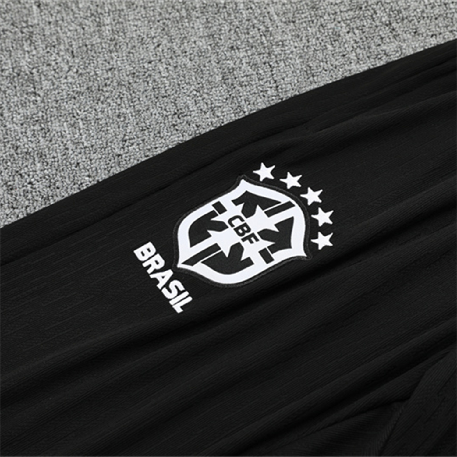 AlphaJersey-Brazil 25-26 Kids Long Sleeve Training Set - Player Version - Black Top and Pants