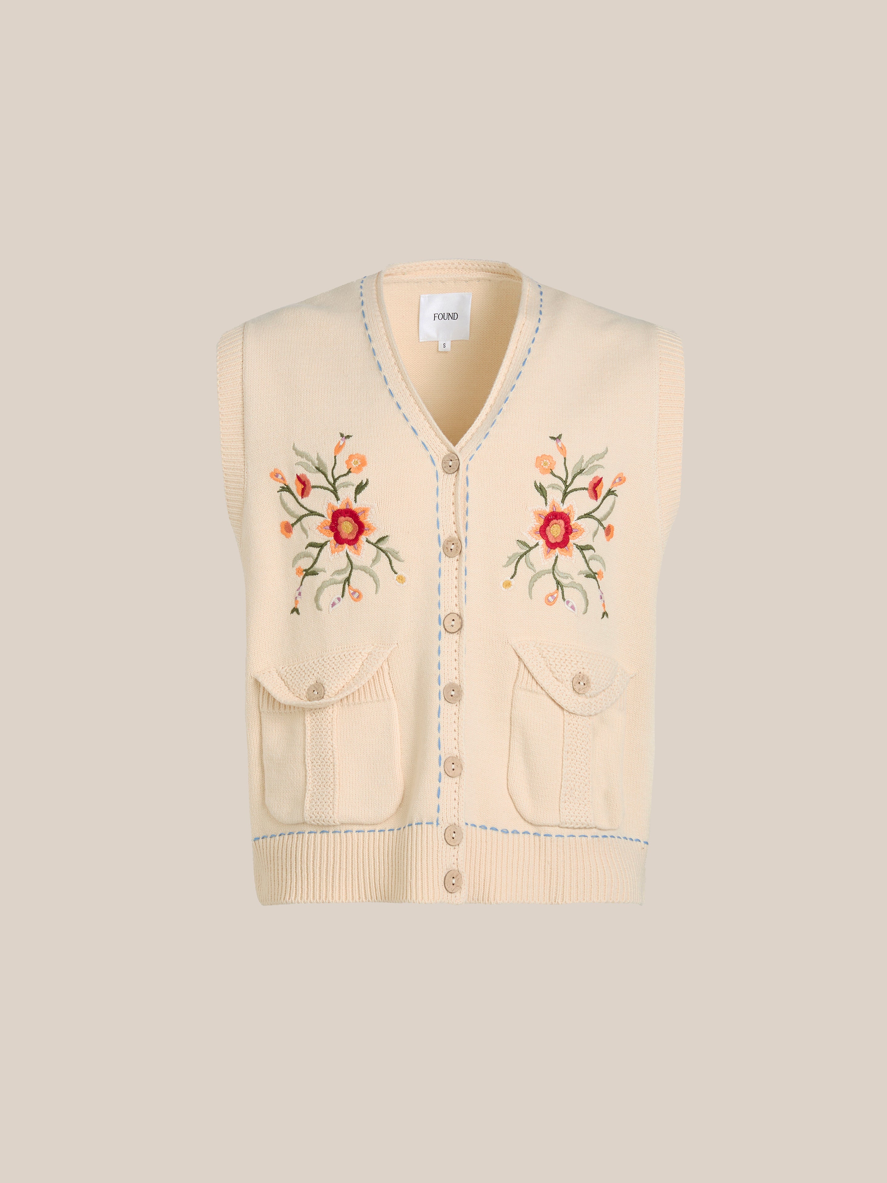 Floral Embroidered Knit Vest | Modern Menswear by yycbvcnbmmnbm