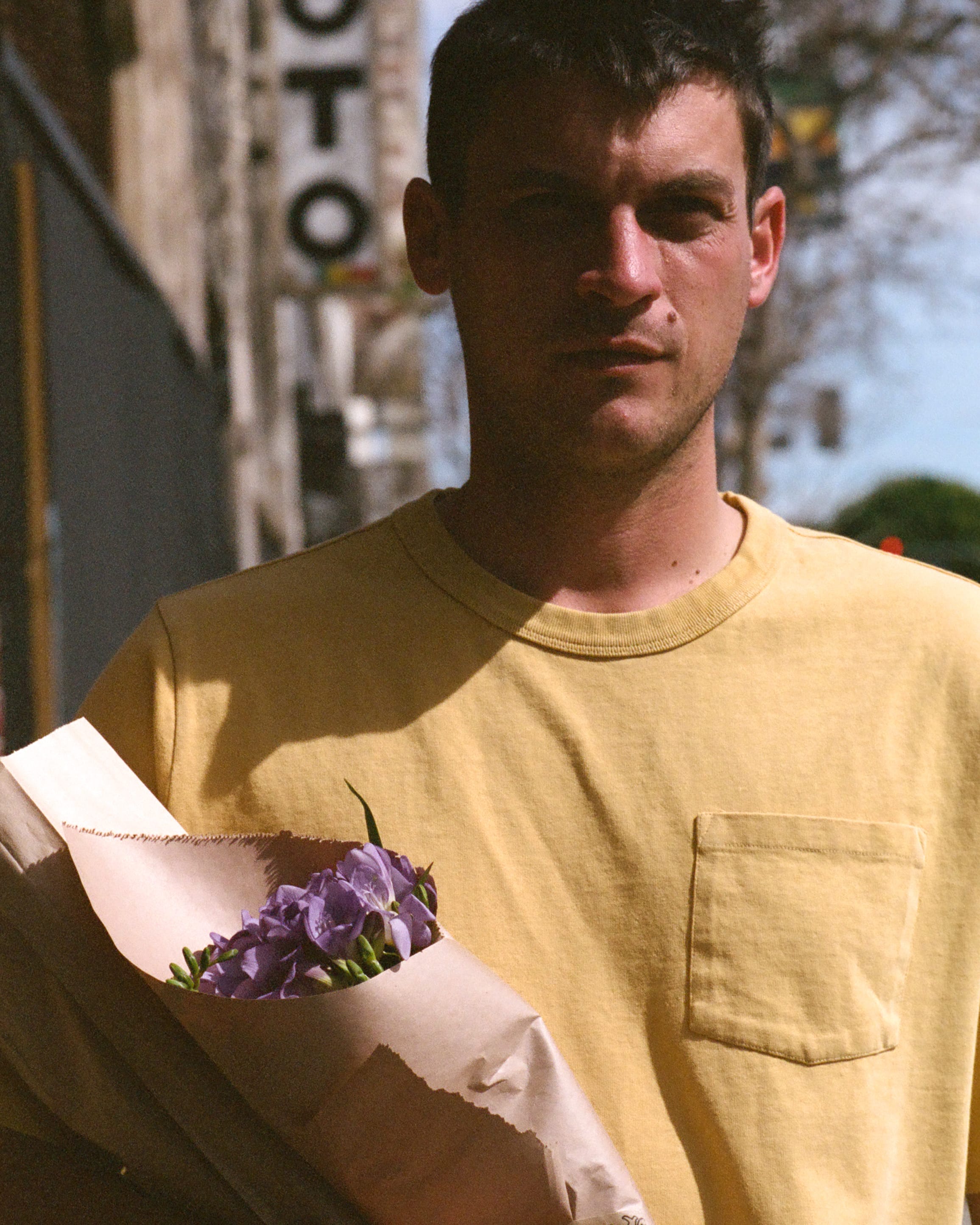 Garment Dye Tee - Gold | Modern Menswear by yycbvcnbmmnbm