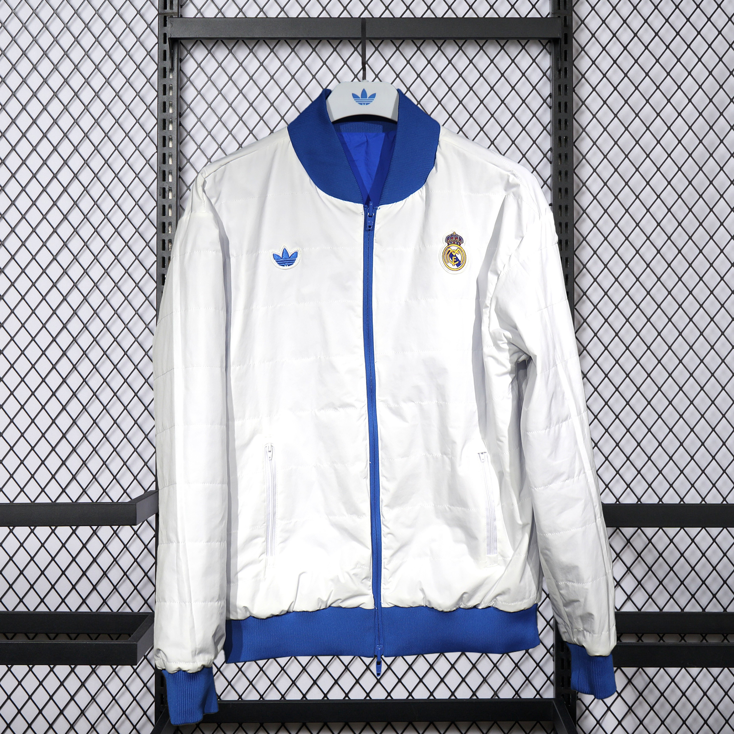 AlphaJersey-Real Madrid 25-26 Double Sided Reversible Windbreaker - Blue & White