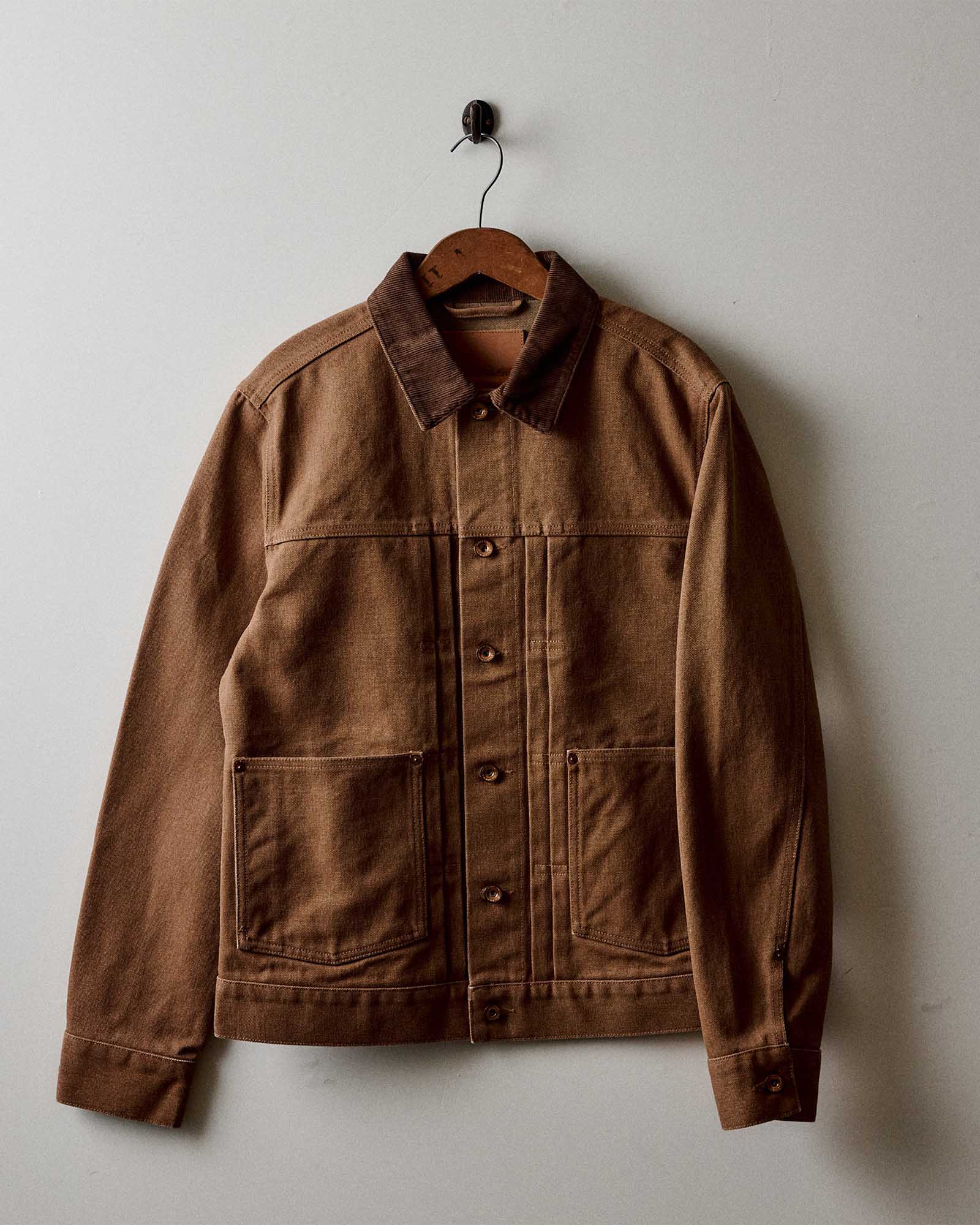 The Ryder Jacket in Tobacco Chipped Canvas | Modern Menswear by yycbvcnbmmnbm