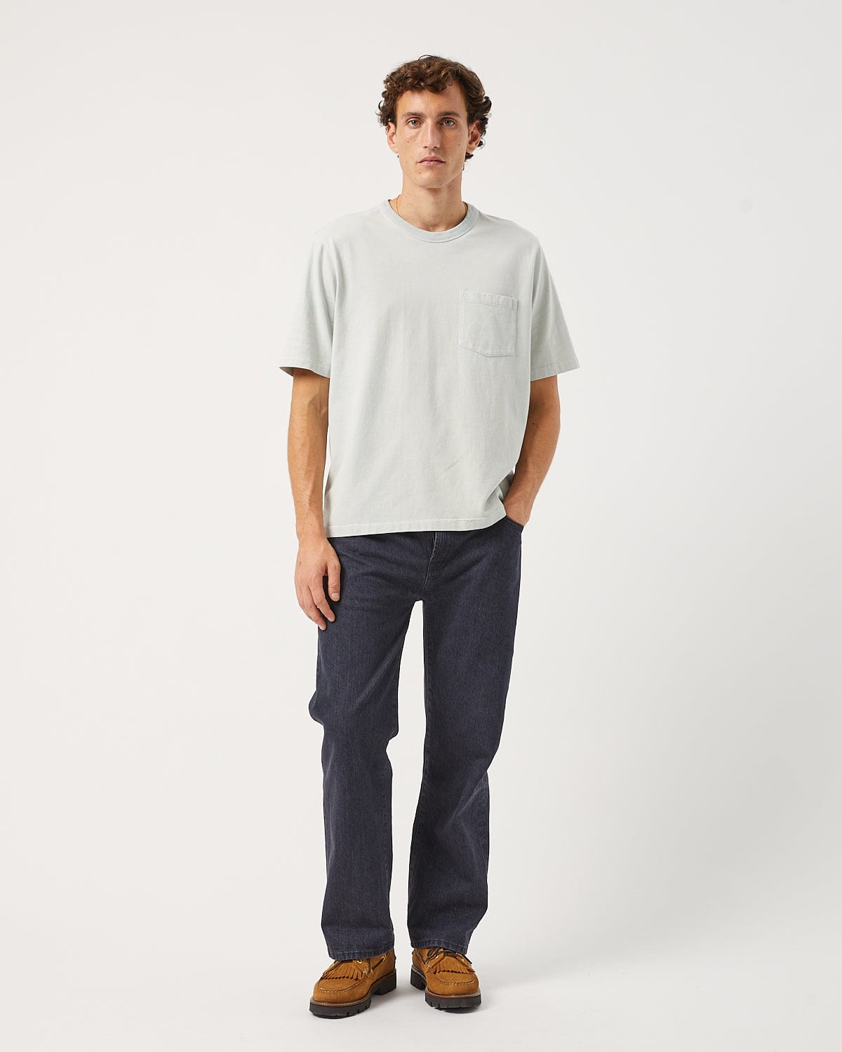 Garment Dye Tee - Light Blue | Modern Menswear by yycbvcnbmmnbm