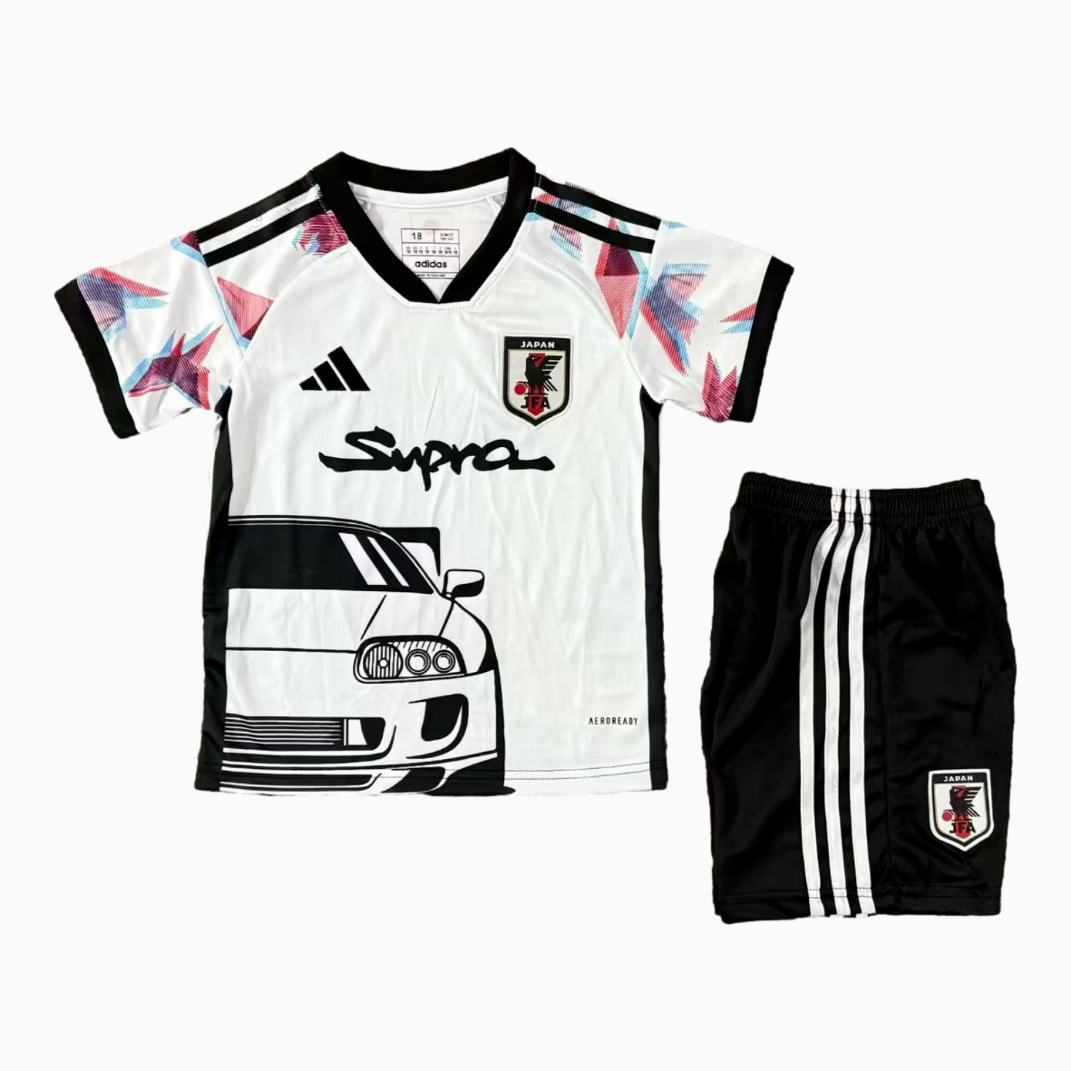 AlphaJersey-Japan 25-26 Black Car White Special Kids Kit