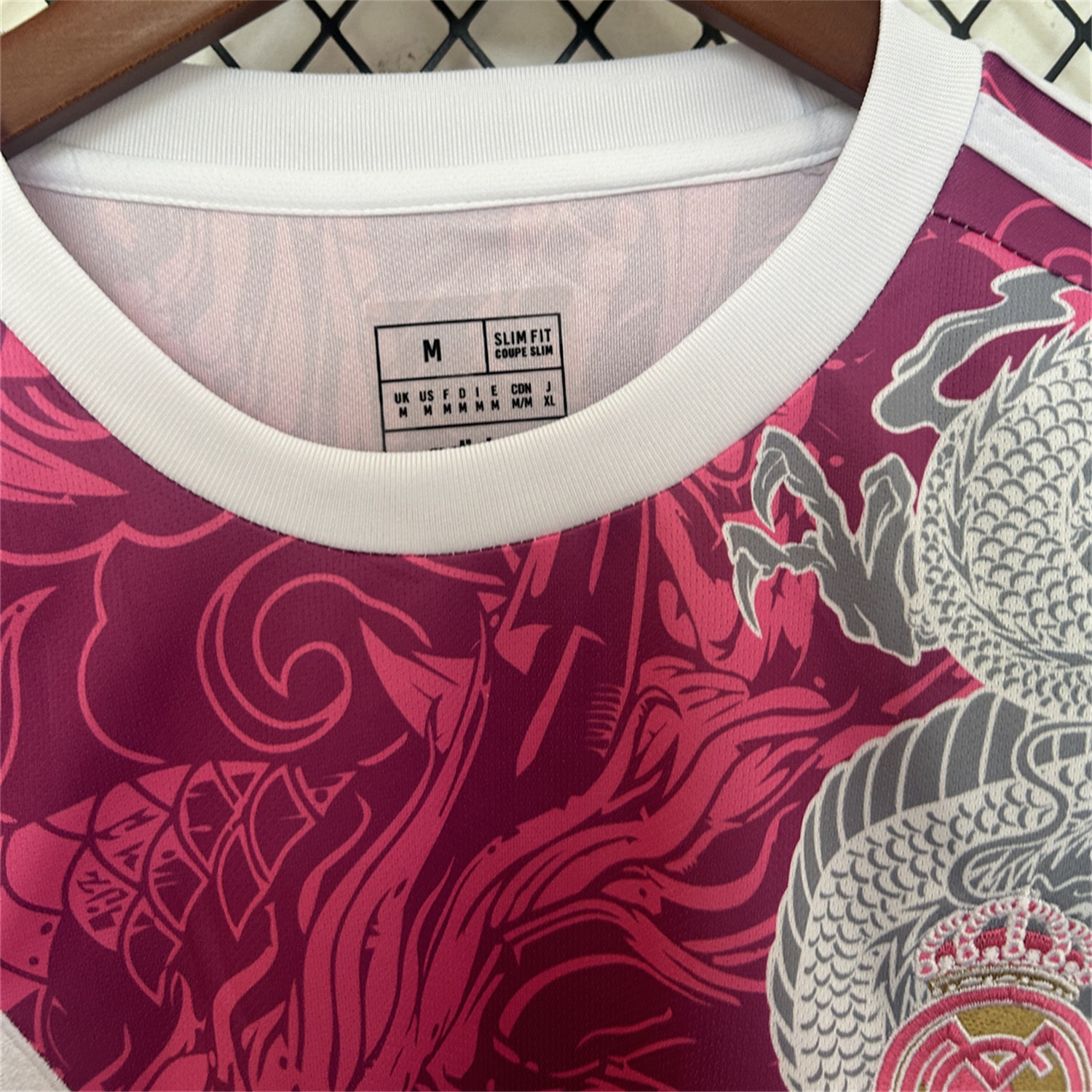 AlphaJersey-Real Madrid 25-26 White Dragon Pink Special Jersey - Fans Version