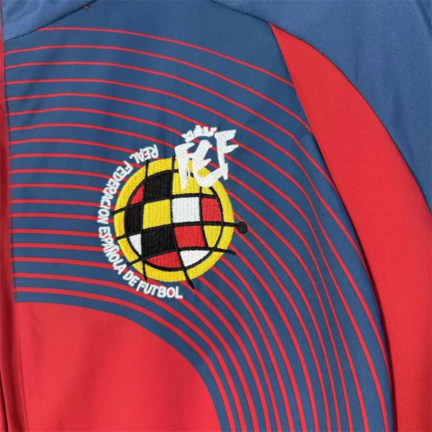 AlphaJersey-Retro Spain 2007 Red And Blue Windbreaker