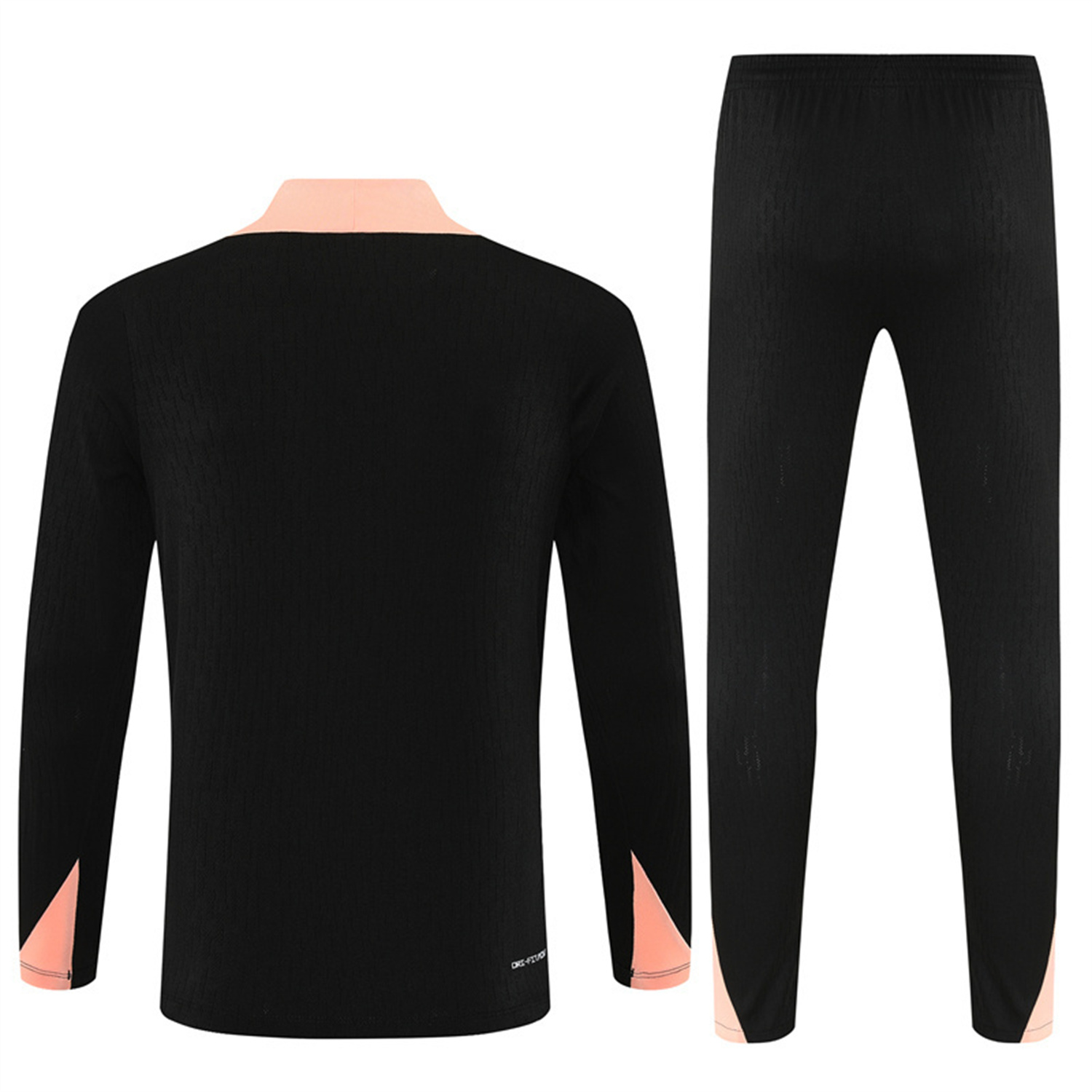 AlphaJersey-France 25-26 Kids Long Sleeve Training Set - Player Version - Black Top and Pants