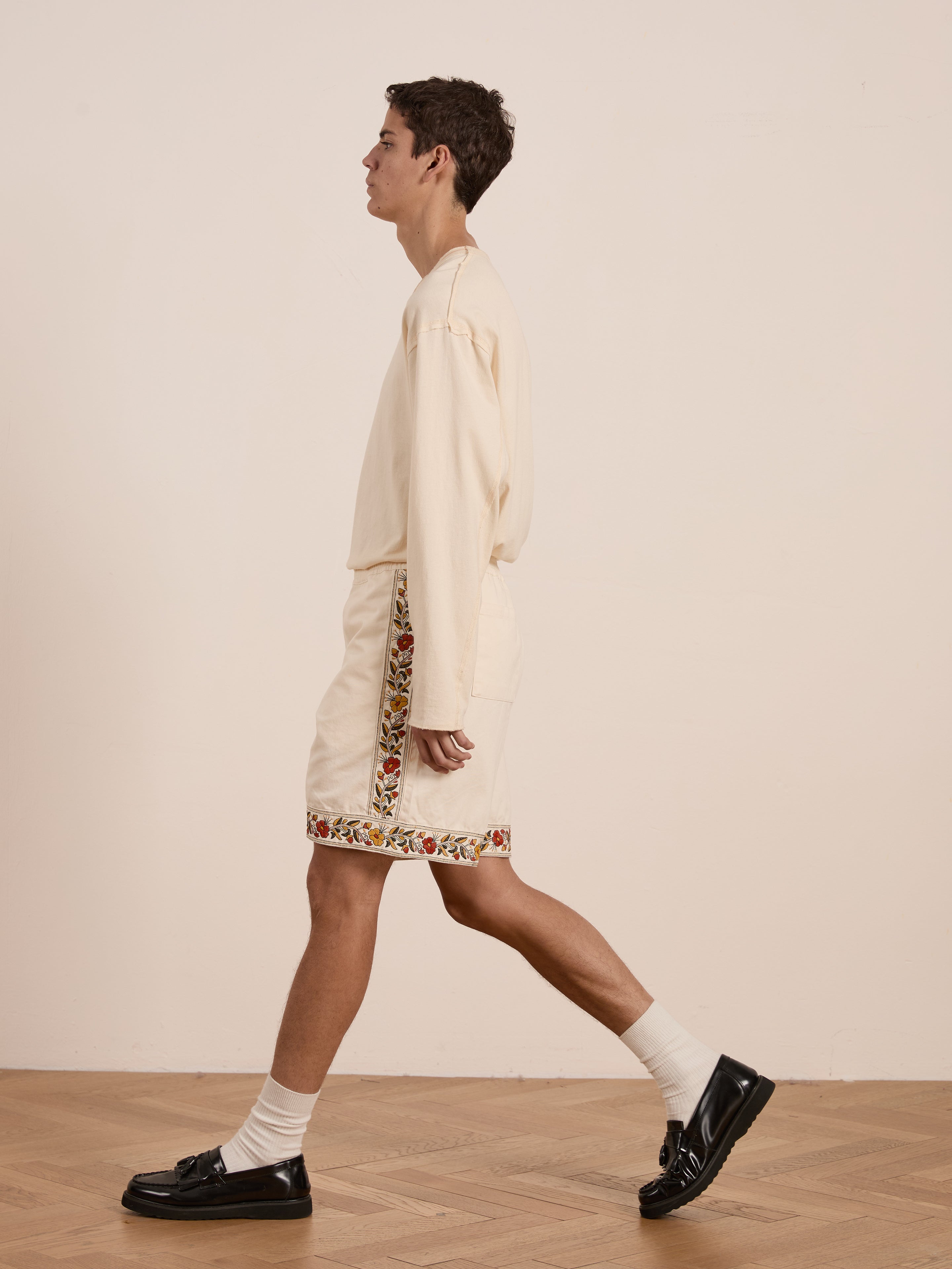 Kantha Floral Work Shorts | Modern Menswear by yycbvcnbmmnbm