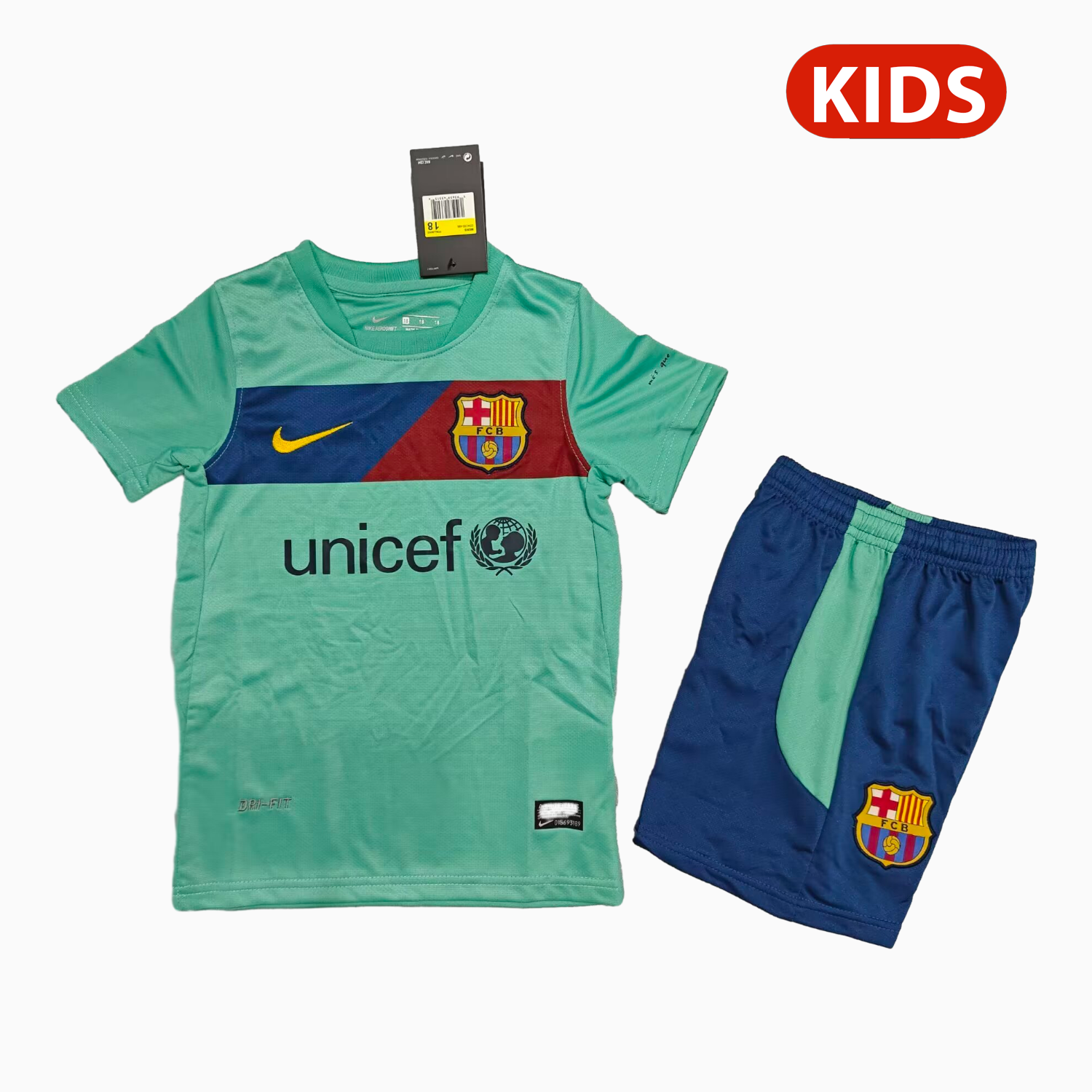 AlphaJersey-Retro Barcelona 2010-11 Away Kids Kit