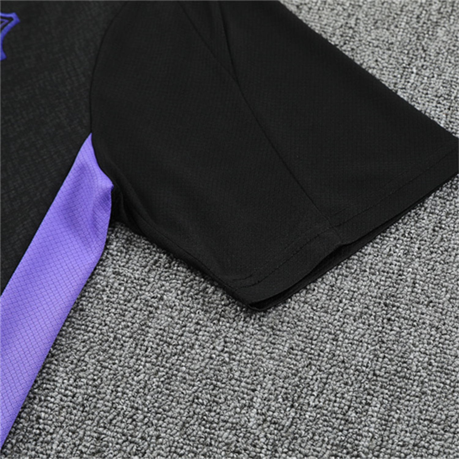 AlphaJersey-Barcelona 25-26 X KB Short-Sleeve Training Set - Black Blue Top & Black Shorts